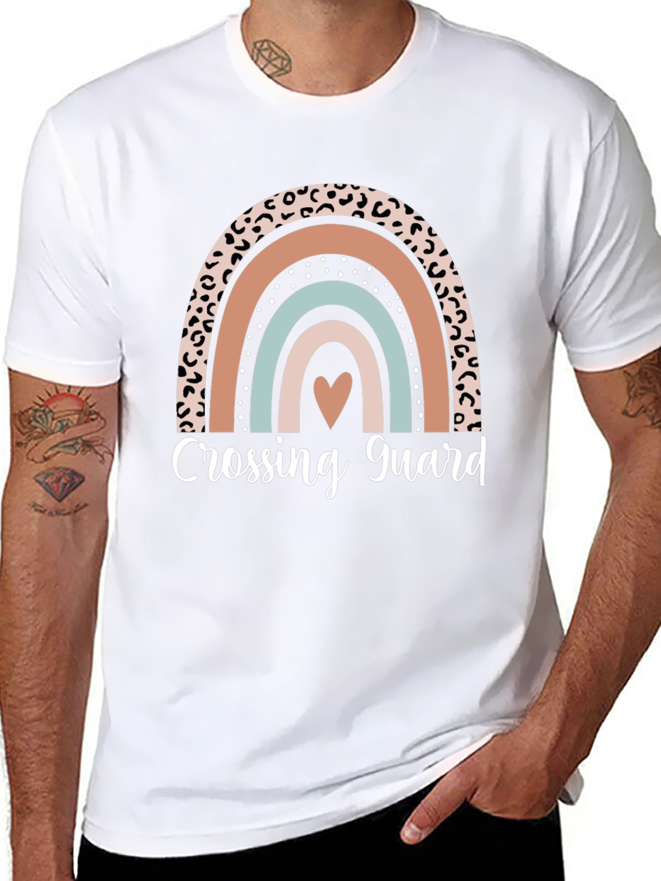 Crossing Guard Rainbow Heart T-Shirt