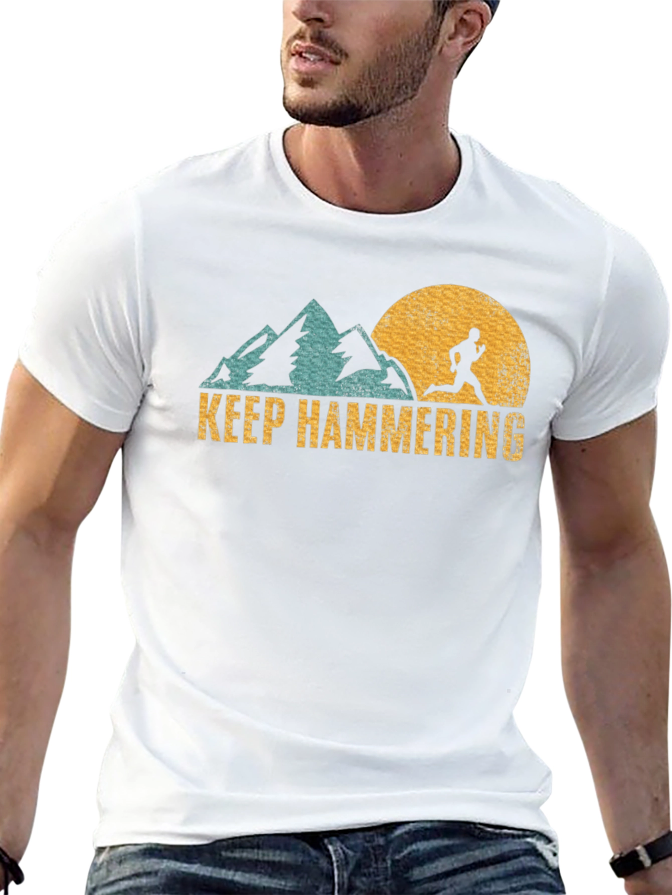 Keep Hammering Graphic Tee - Run the Mountains