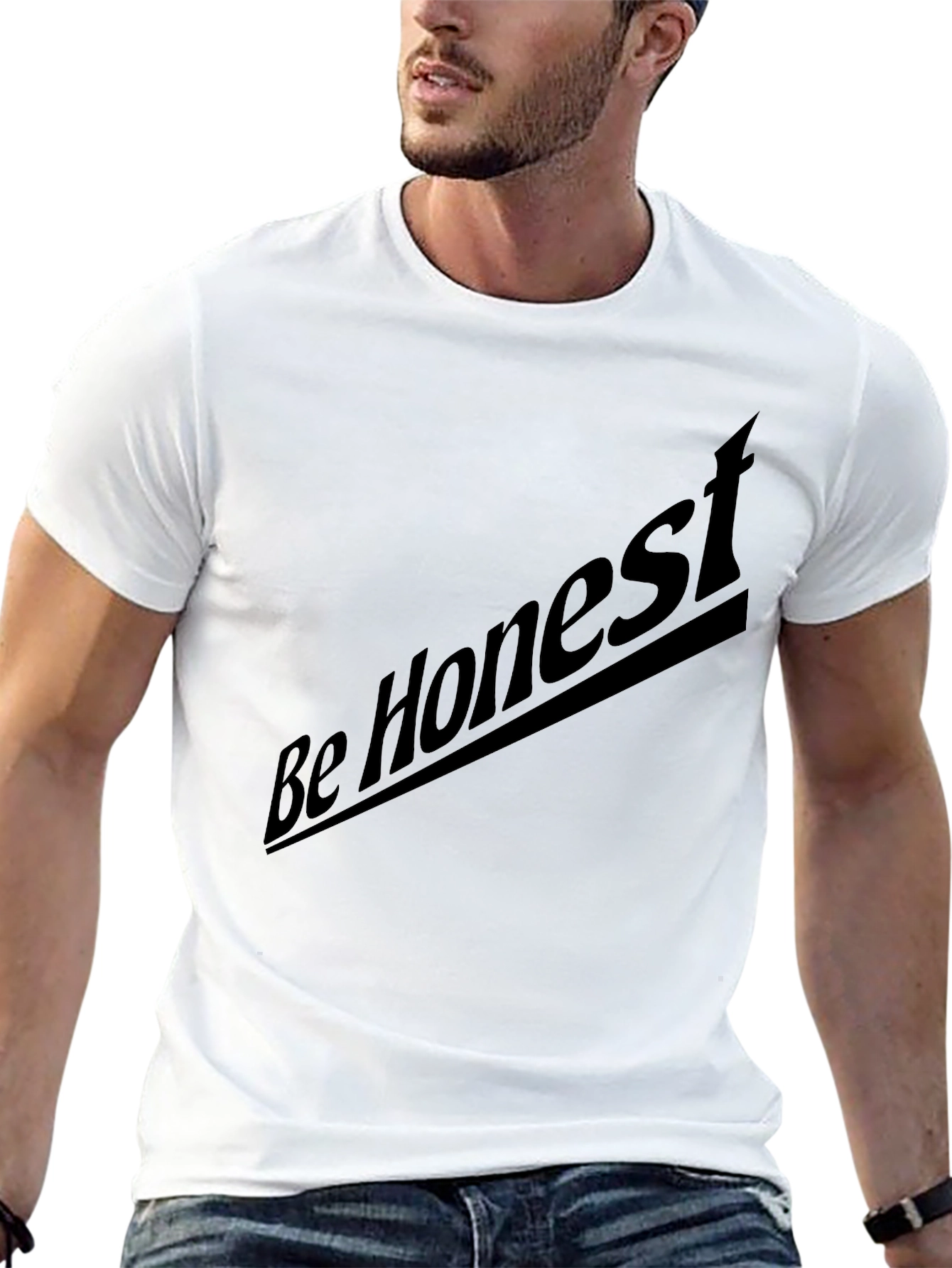Be Honest Black T-Shirt - Stylish & Comfortable
