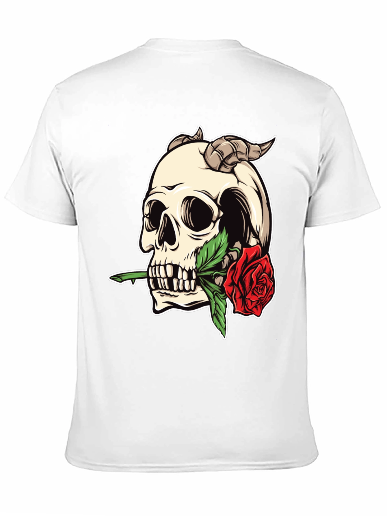 Skull & Rose Graphic Tee - Bold Statement Shirt