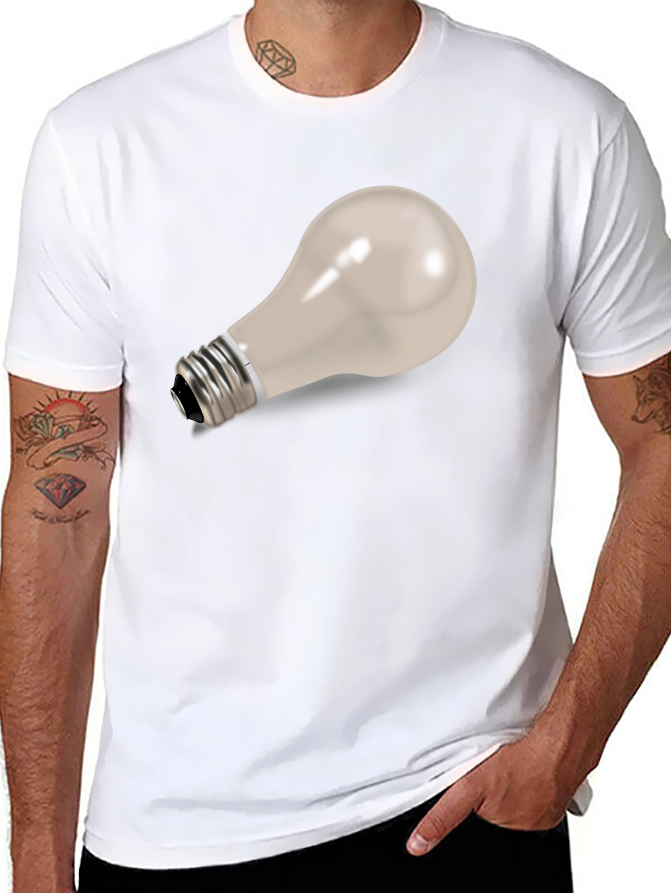 Idea Bulb Graphic Tee - Soft Cotton Blend