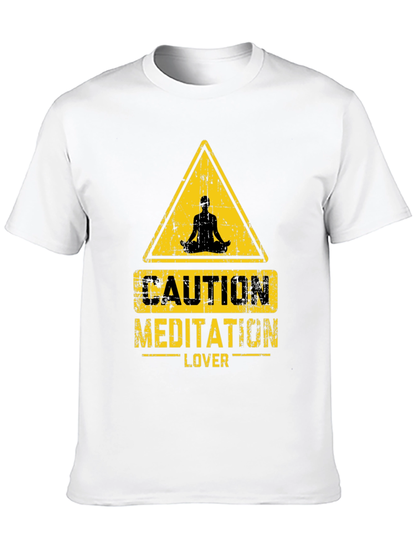 Caution Meditation Lover Black T-Shirt