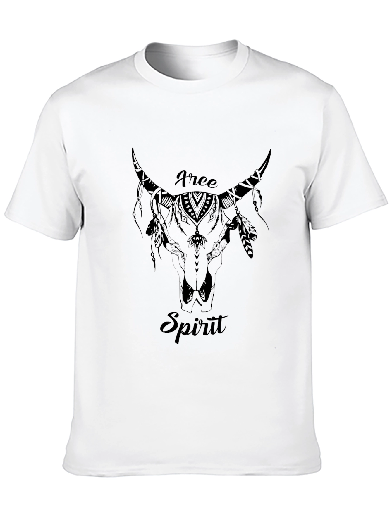 Free Spirit Bull Skull Graphic Tee