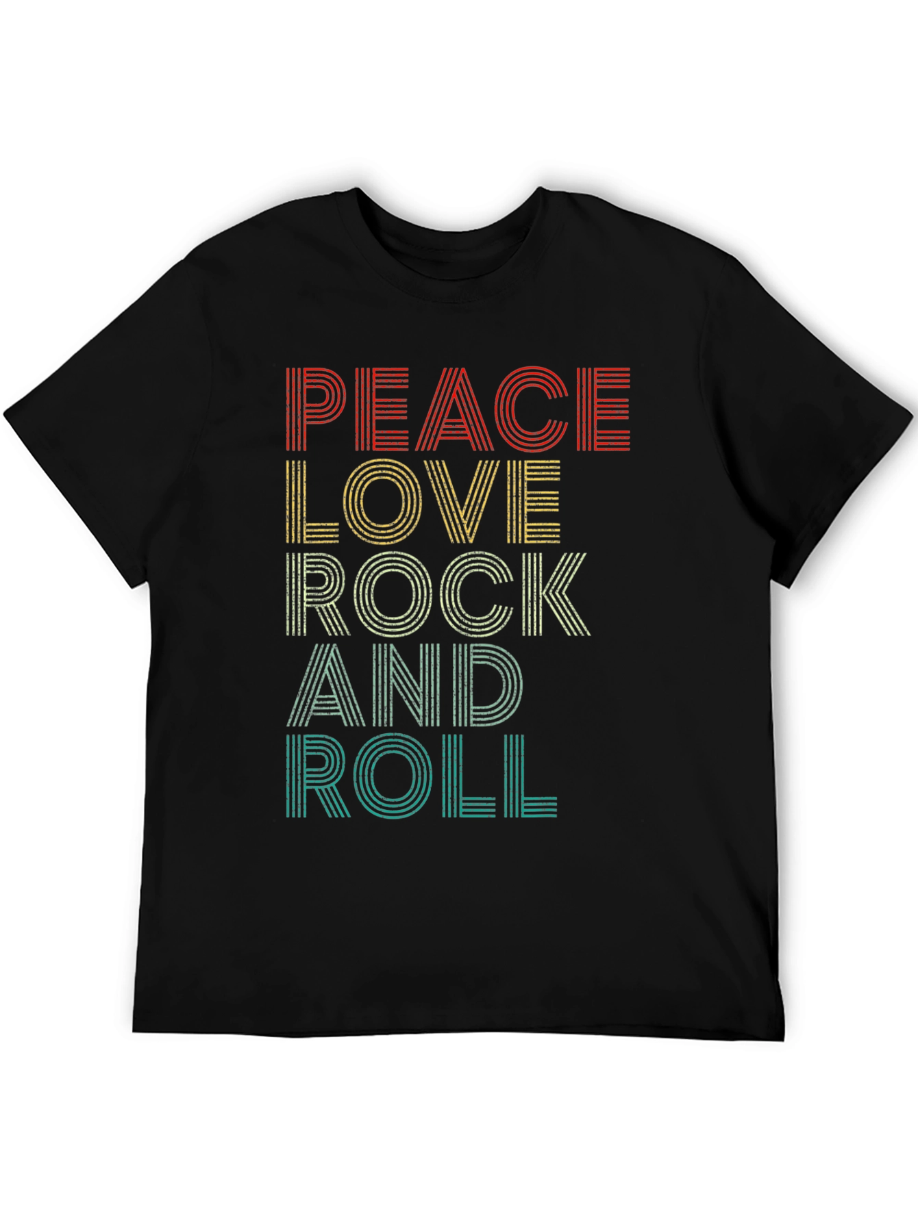 Peace Love Rock and Roll Graphic T-Shirt