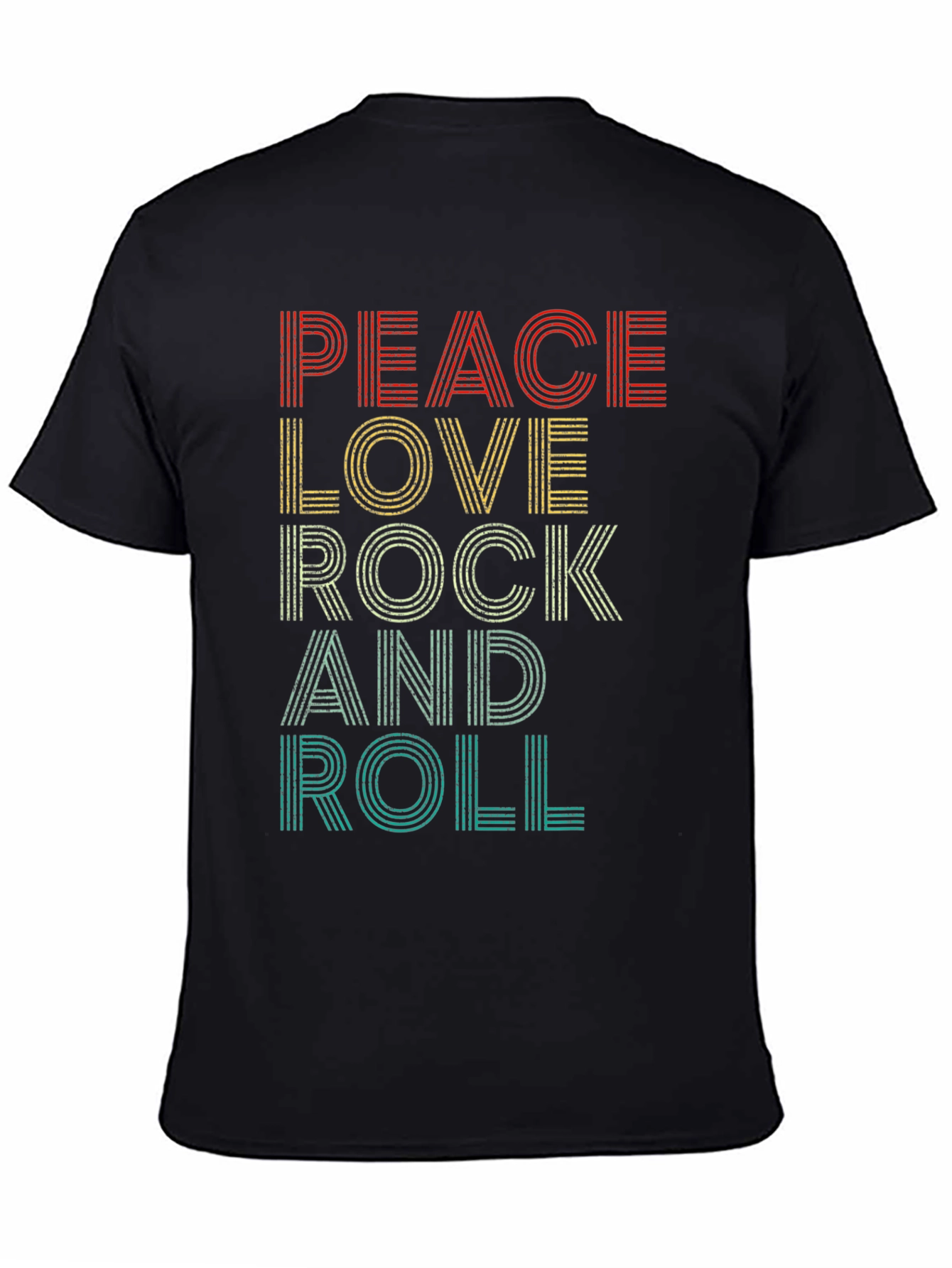 Peace Love Rock and Roll Graphic T-Shirt