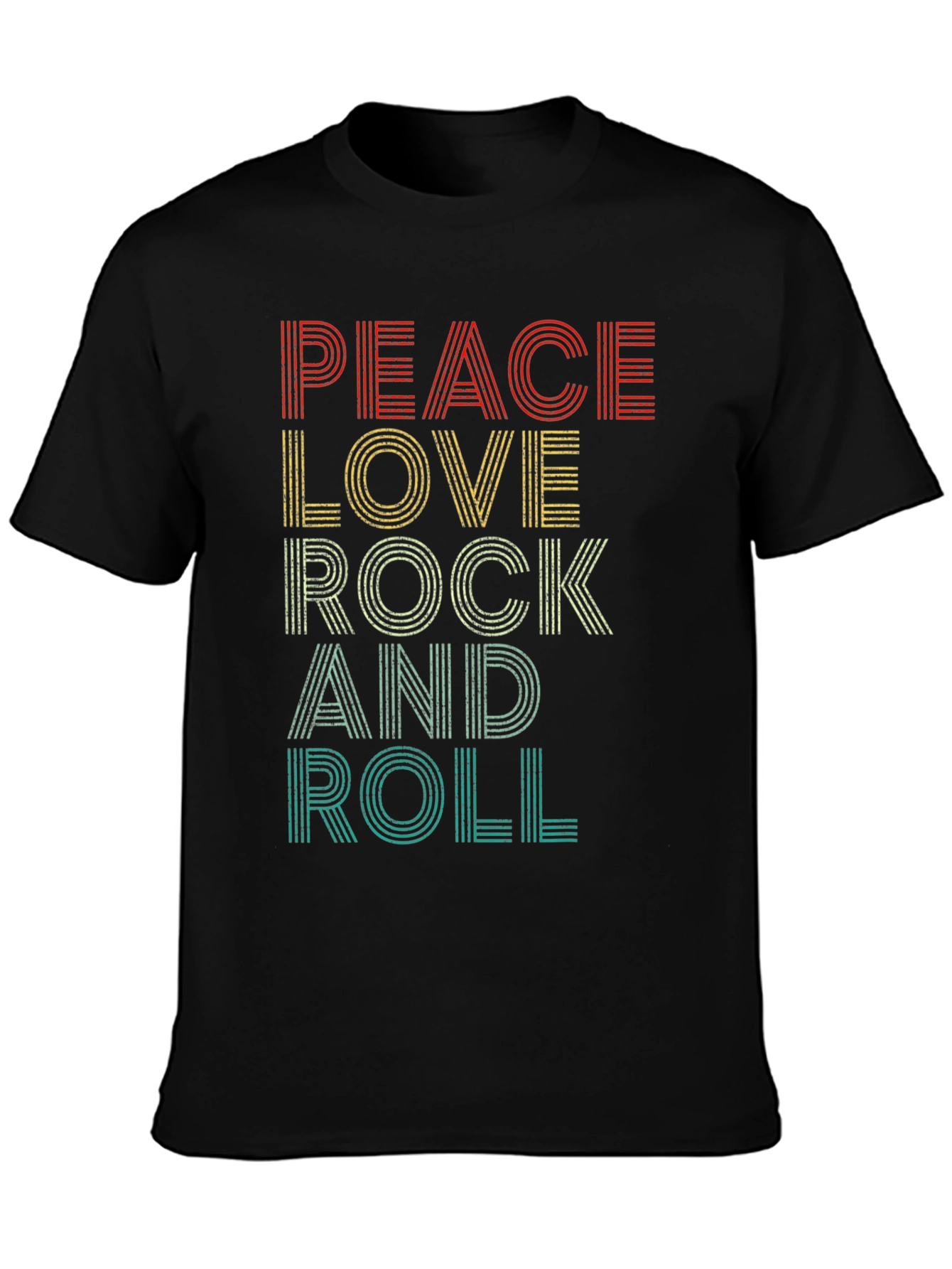 Peace Love Rock and Roll Graphic T-Shirt