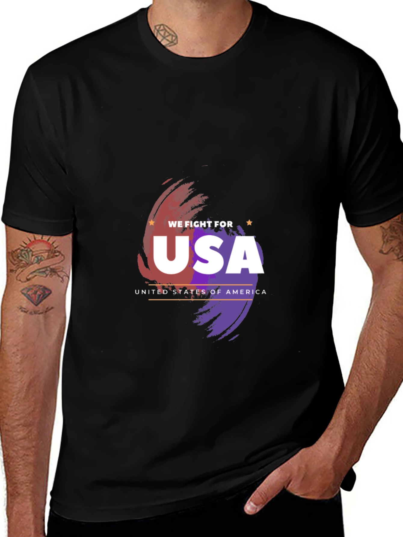USA Pride Graphic Tee - Patriotic Black T-Shirt