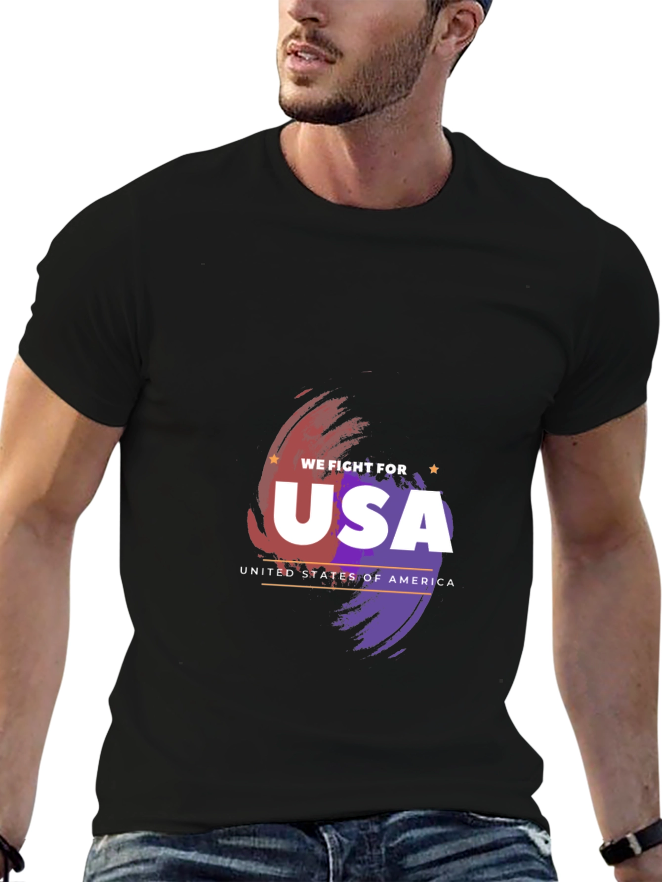USA Pride Graphic Tee - Patriotic Black T-Shirt