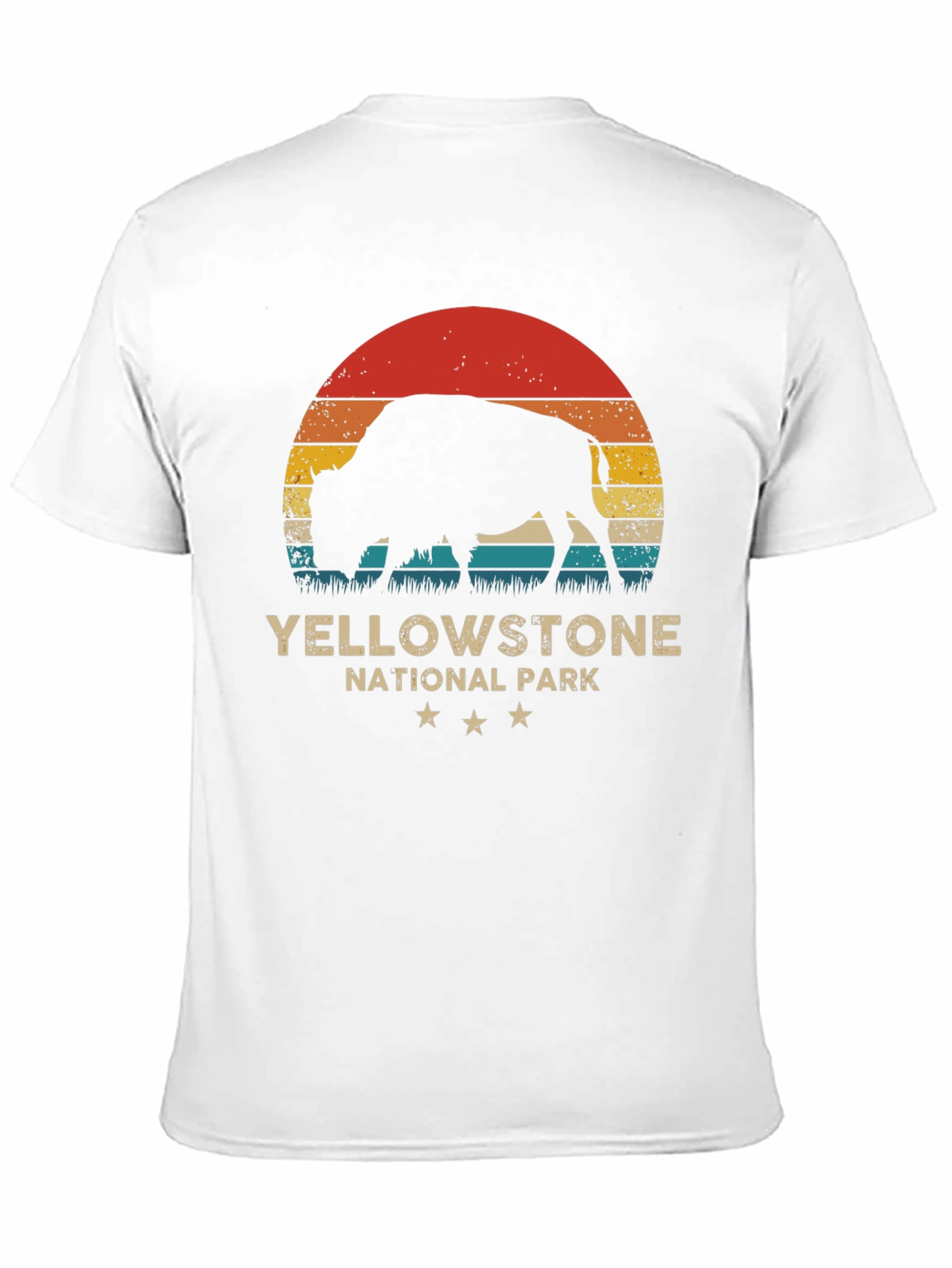 Yellowstone National Park Retro Bison T-Shirt