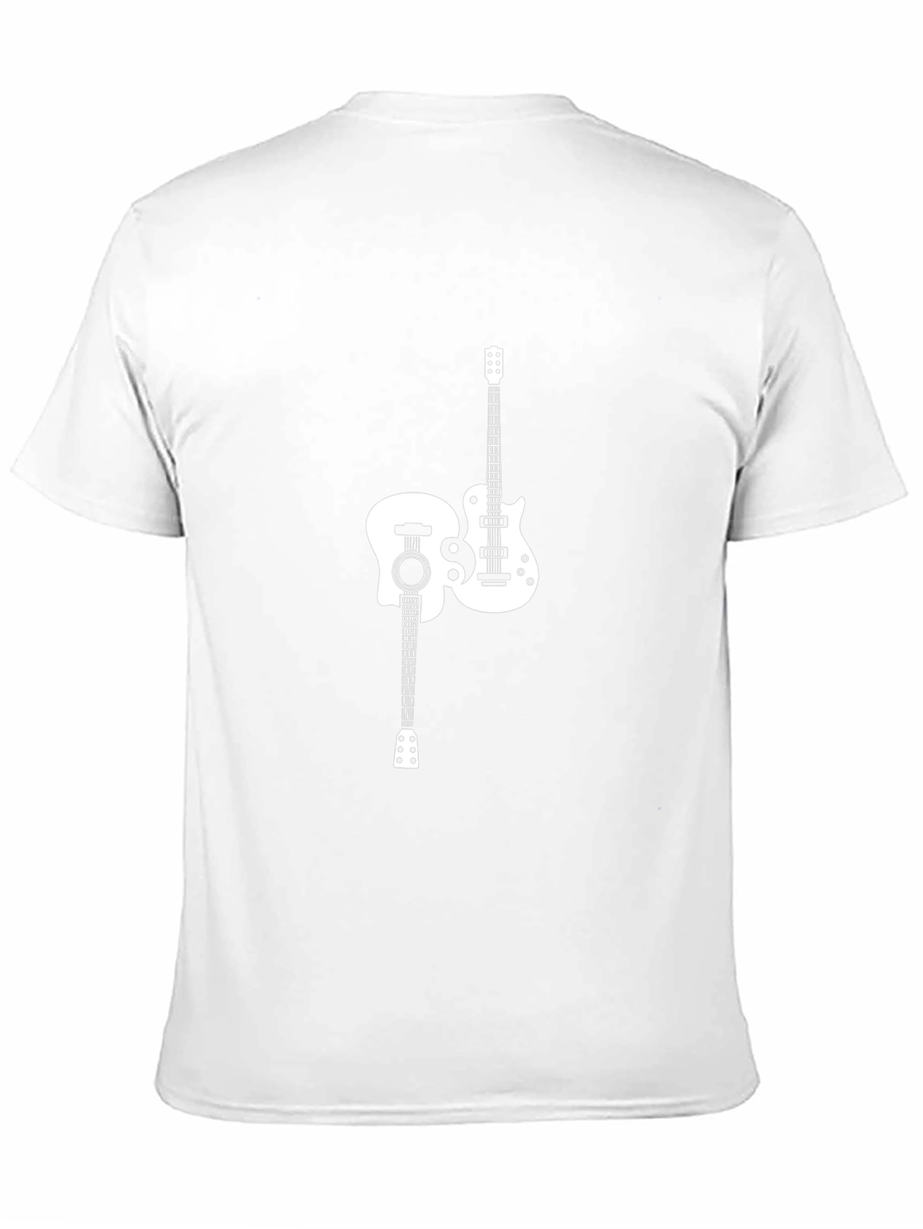 Yin Yang Guitar Graphic Tee - Black Cotton T-Shirt