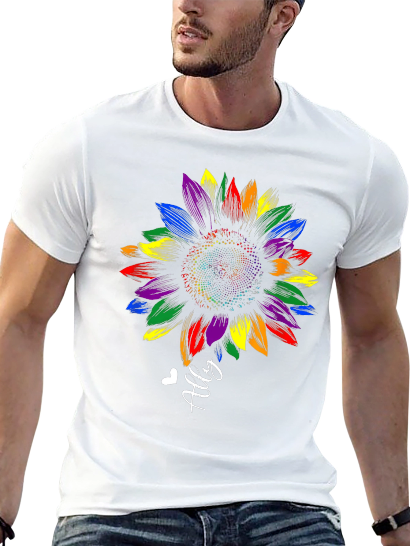 Ally Sunflower LGBT Pride T-Shirt