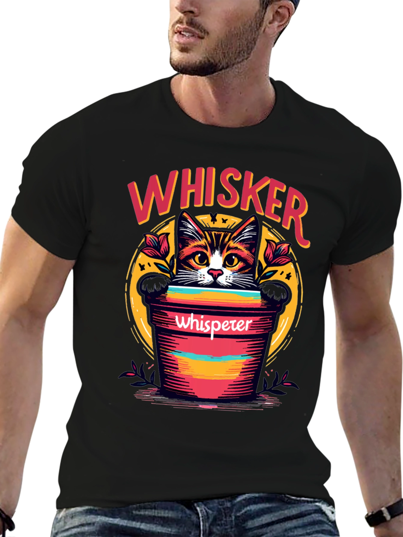 Whisker Whisperer Cat Graphic Tee - Unisex