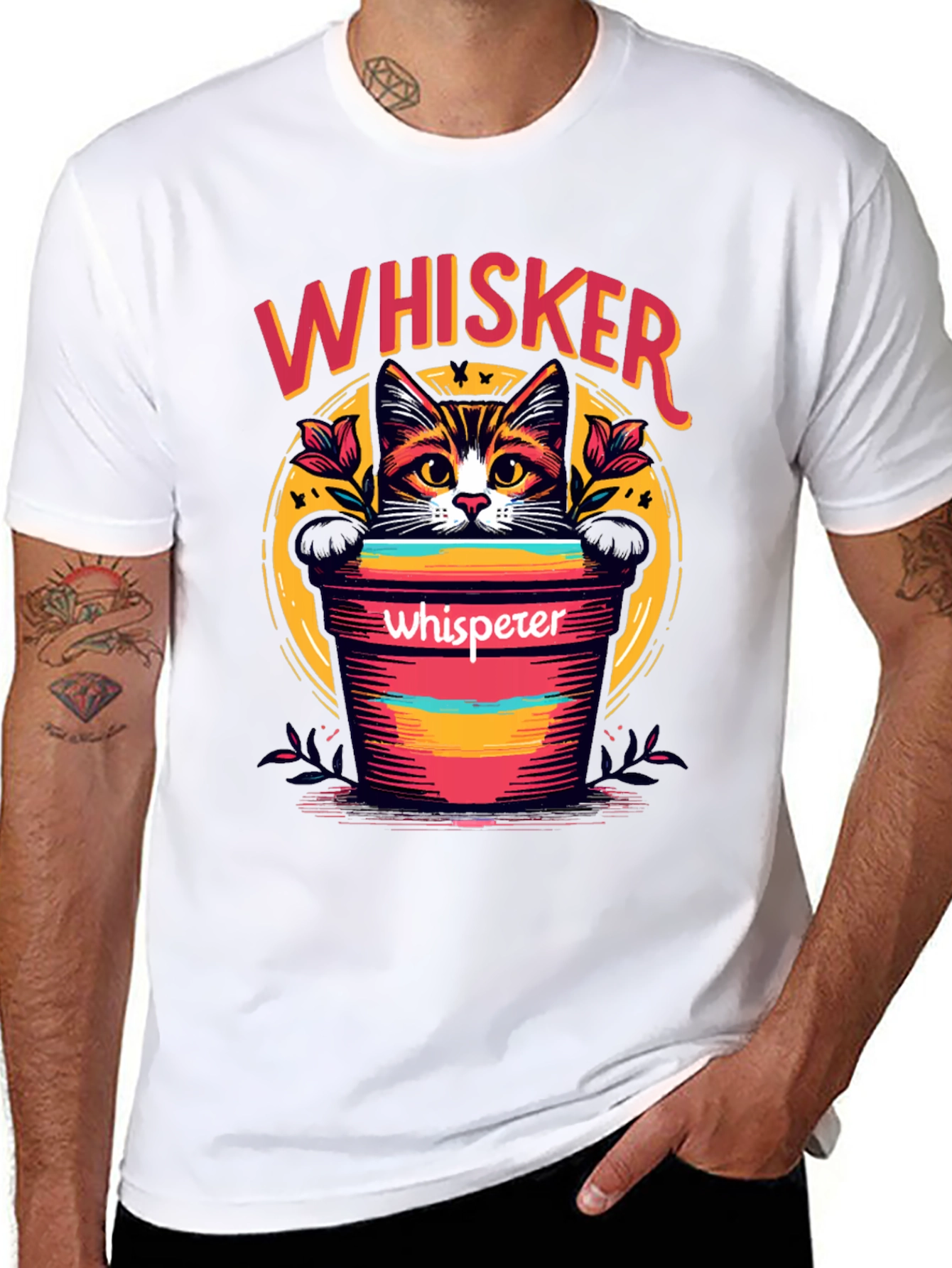 Whisker Whisperer Cat Graphic Tee - Unisex