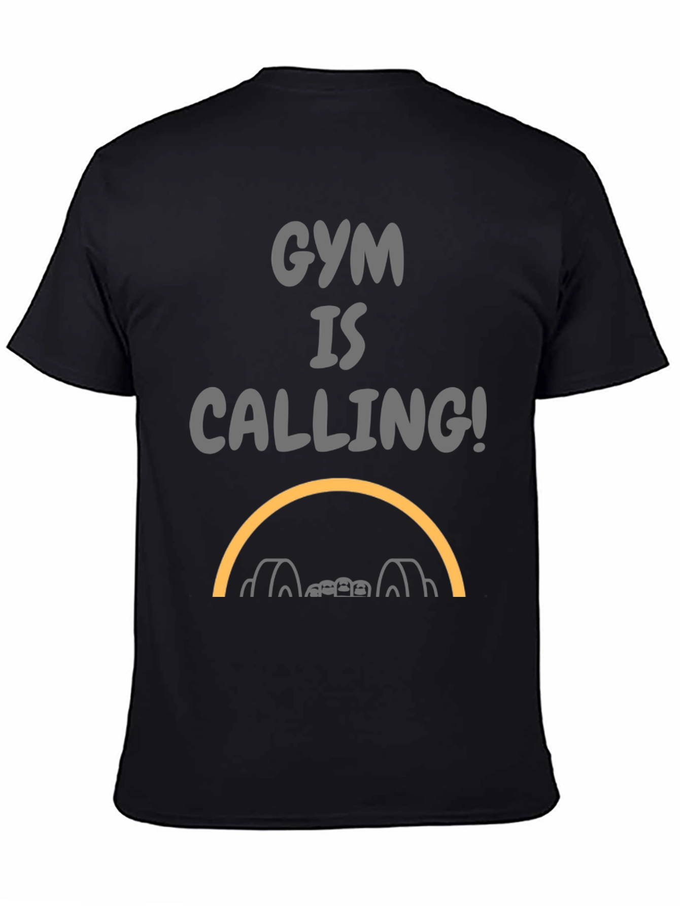 Gym Is Calling Black Graphic Tee
