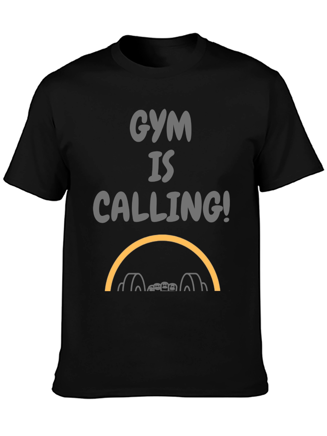 Gym Is Calling Black Graphic Tee