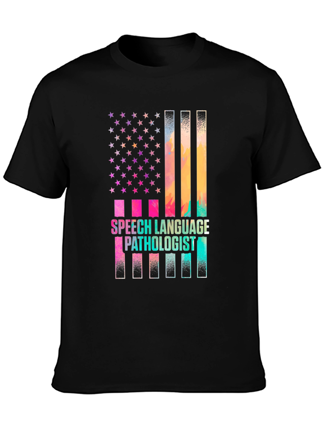Speech Language Pathologist American Flag T-Shirt