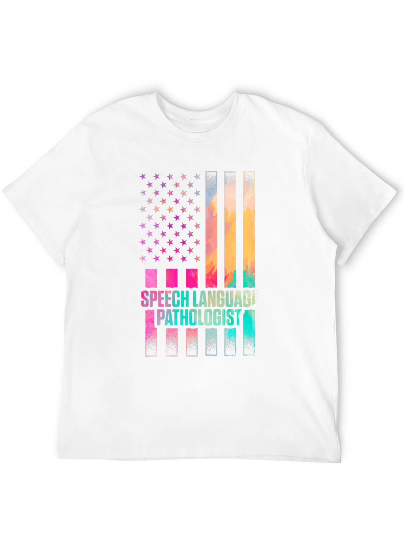 Speech Language Pathologist American Flag T-Shirt