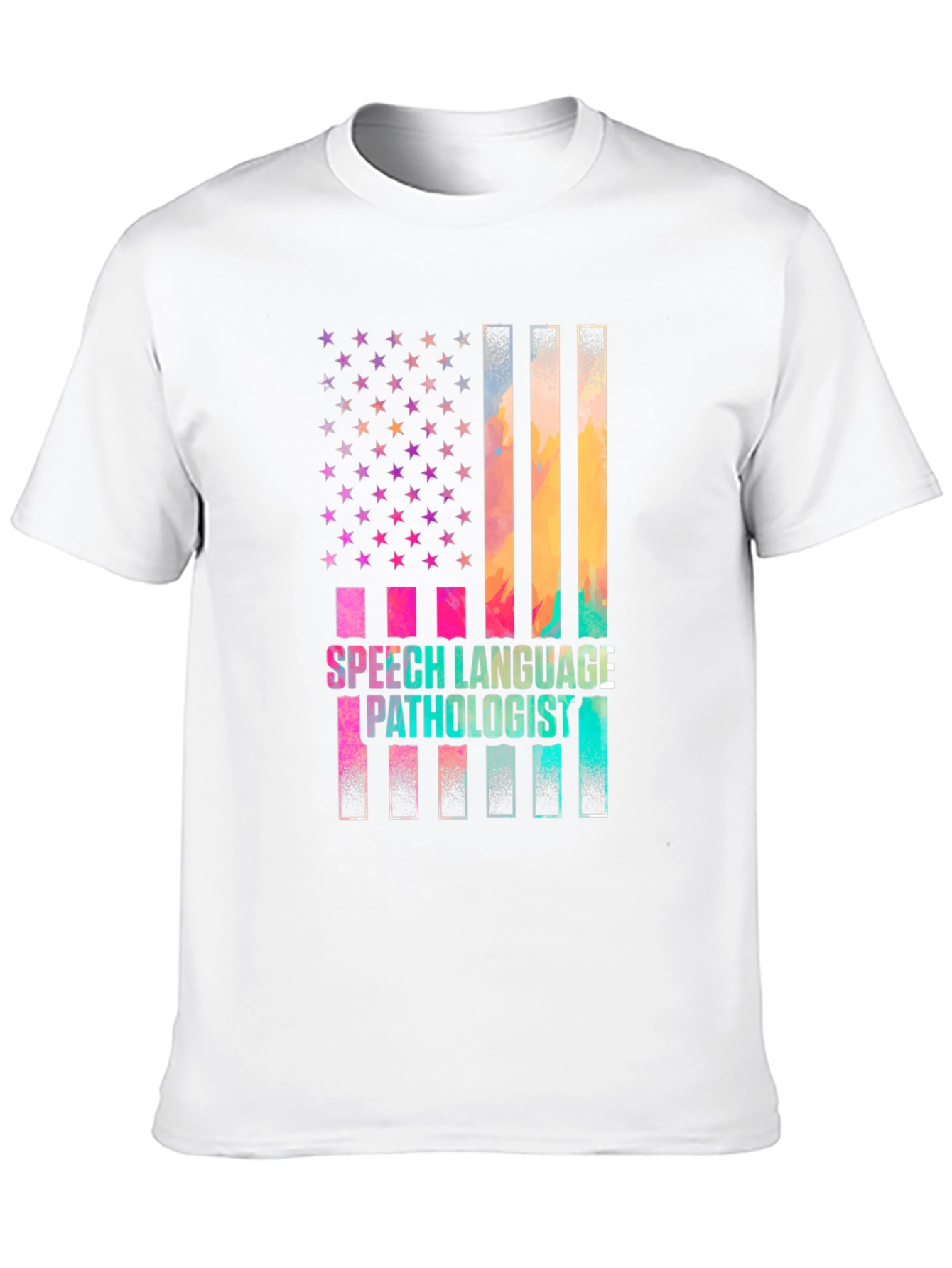 Speech Language Pathologist American Flag T-Shirt