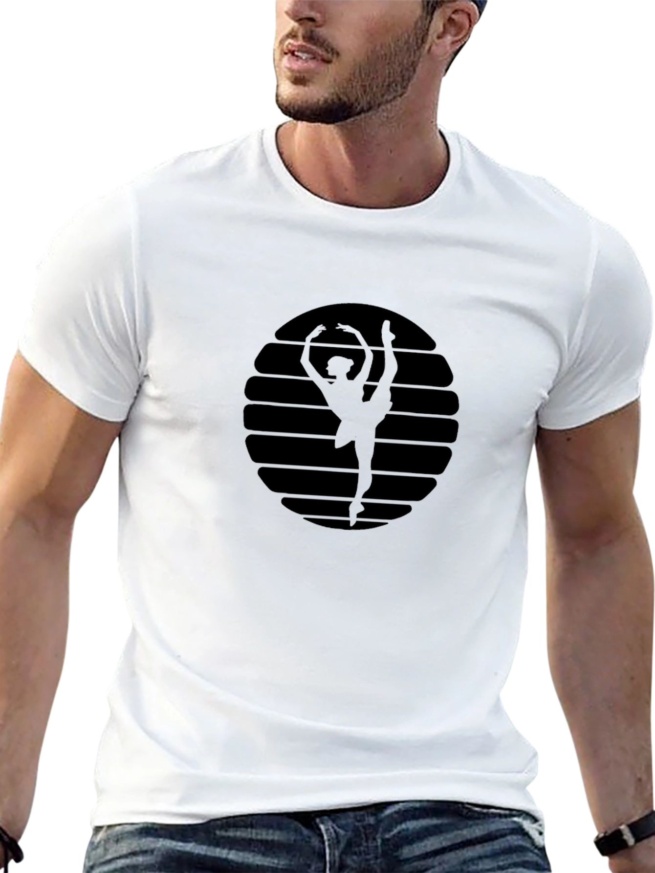 Ballet Dancer Silhouette Graphic T-Shirt