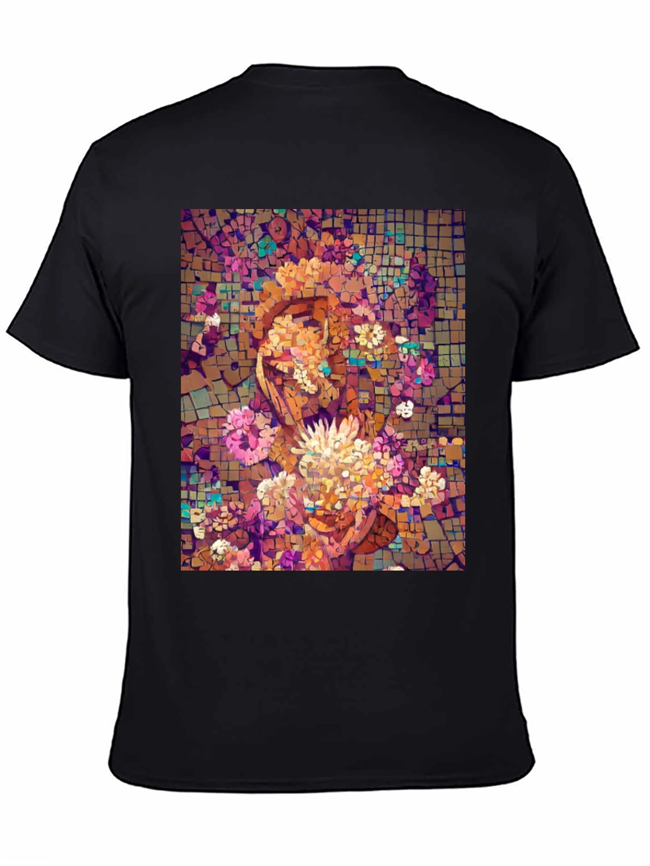 Mosaic Floral Face Graphic Tee