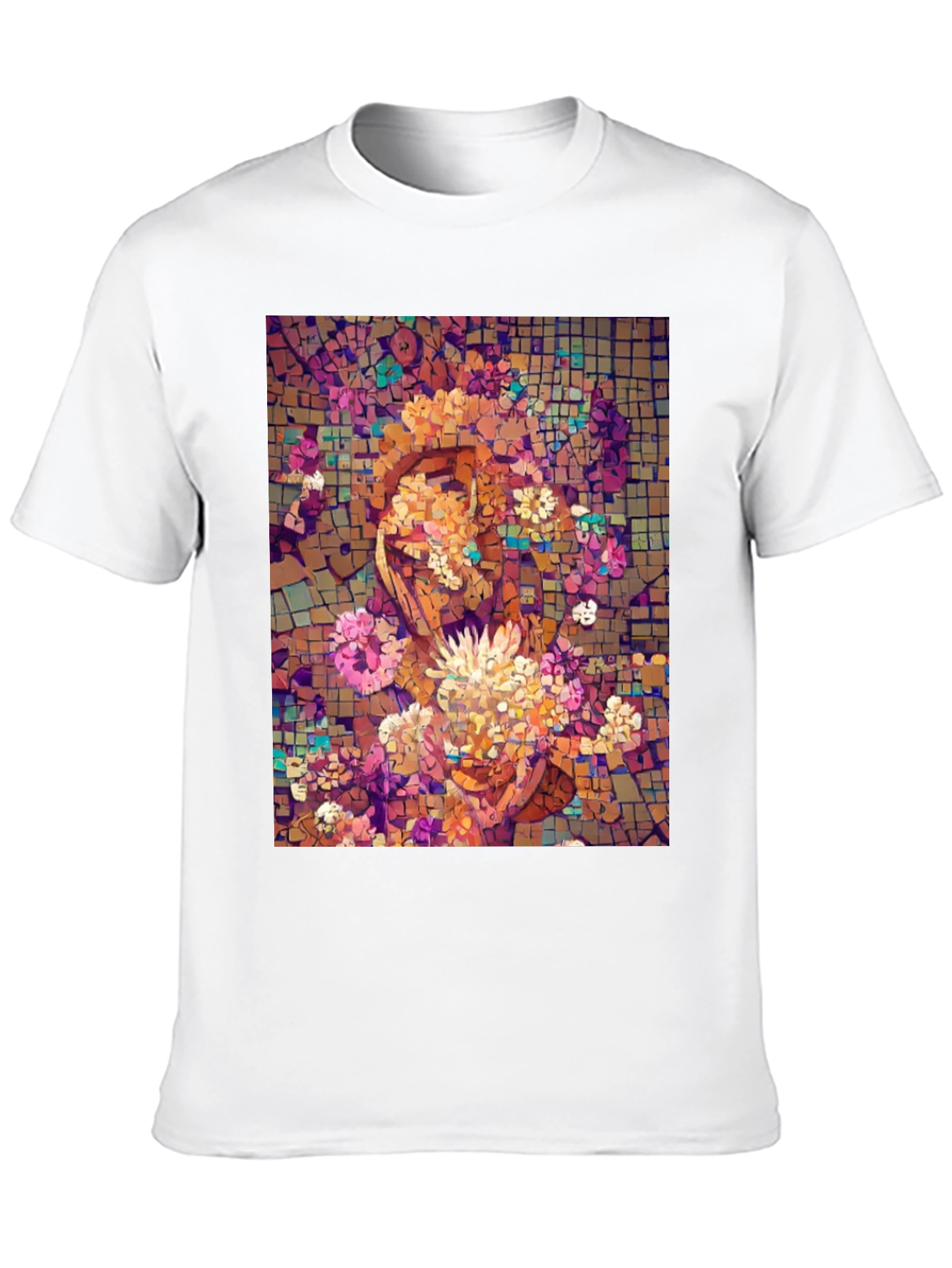 Mosaic Floral Face Graphic Tee