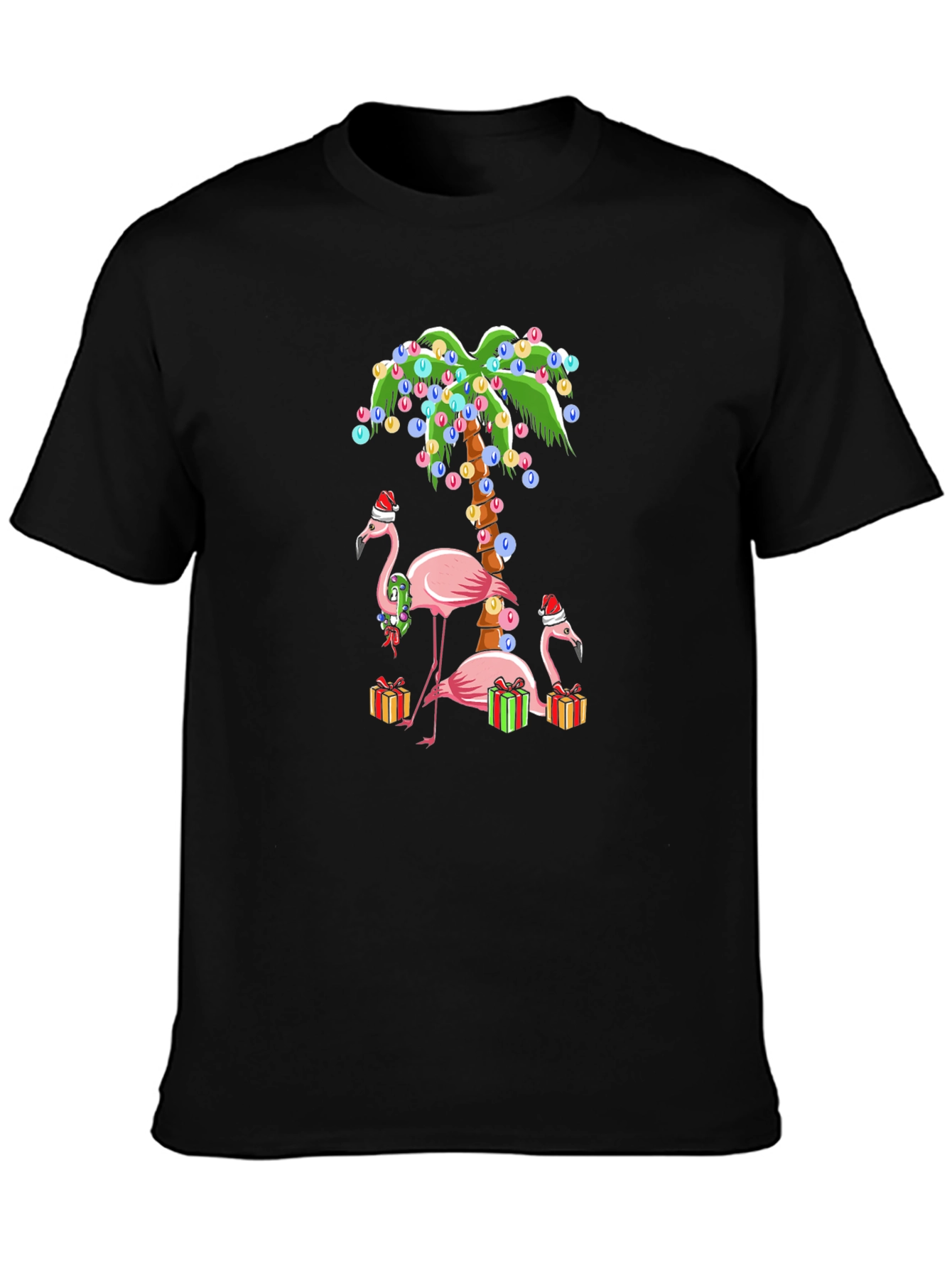 Festive Flamingo Christmas T-Shirt