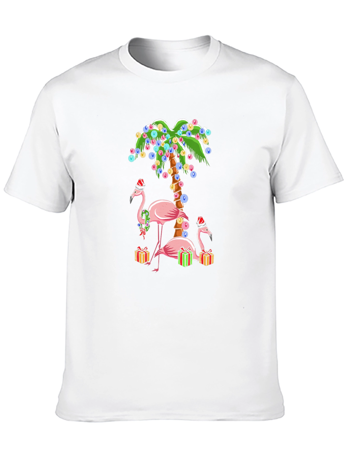 Festive Flamingo Christmas T-Shirt