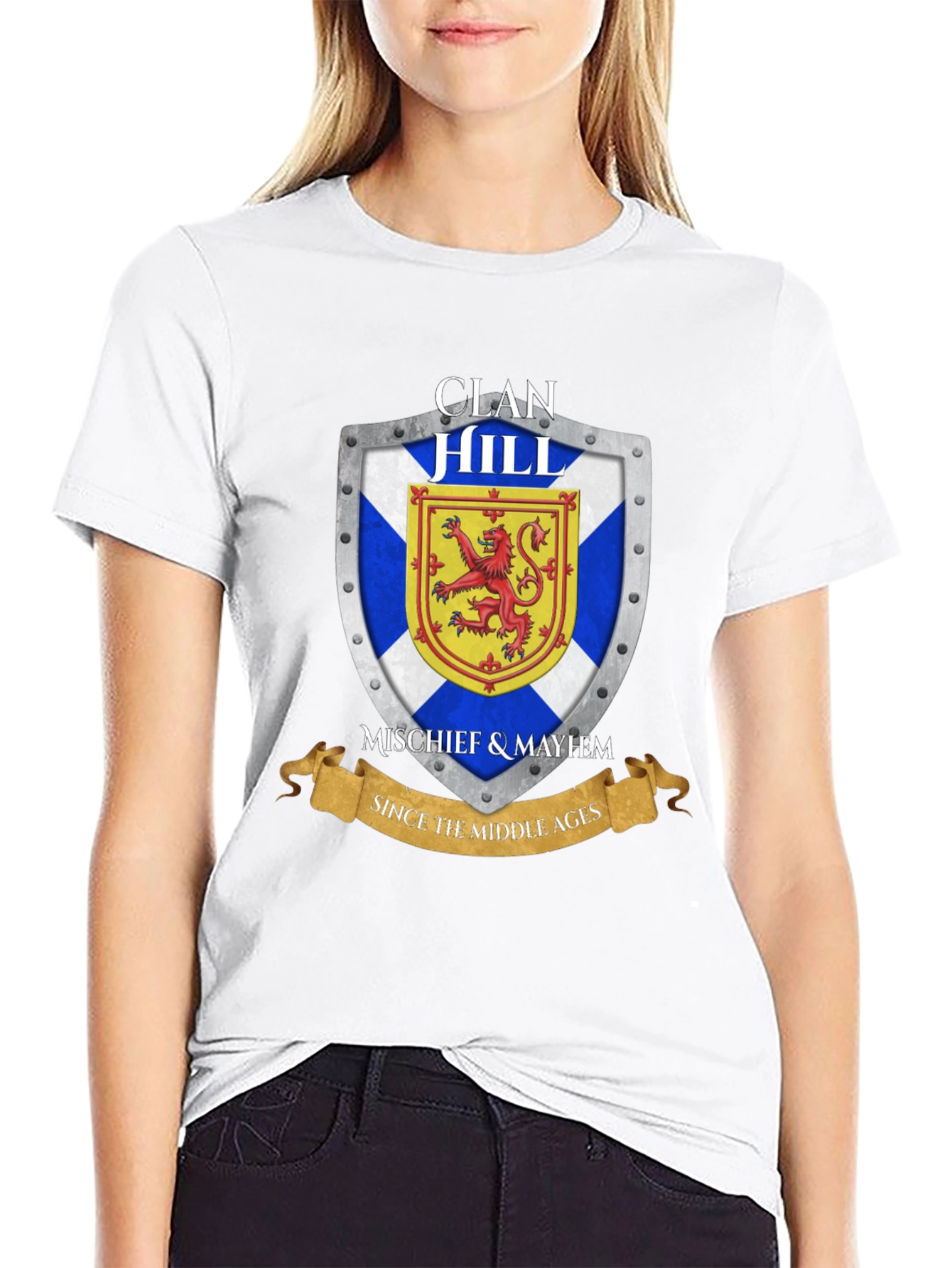 Clan Hill Scottish Shield T-Shirt - Mischief & Mayhem
