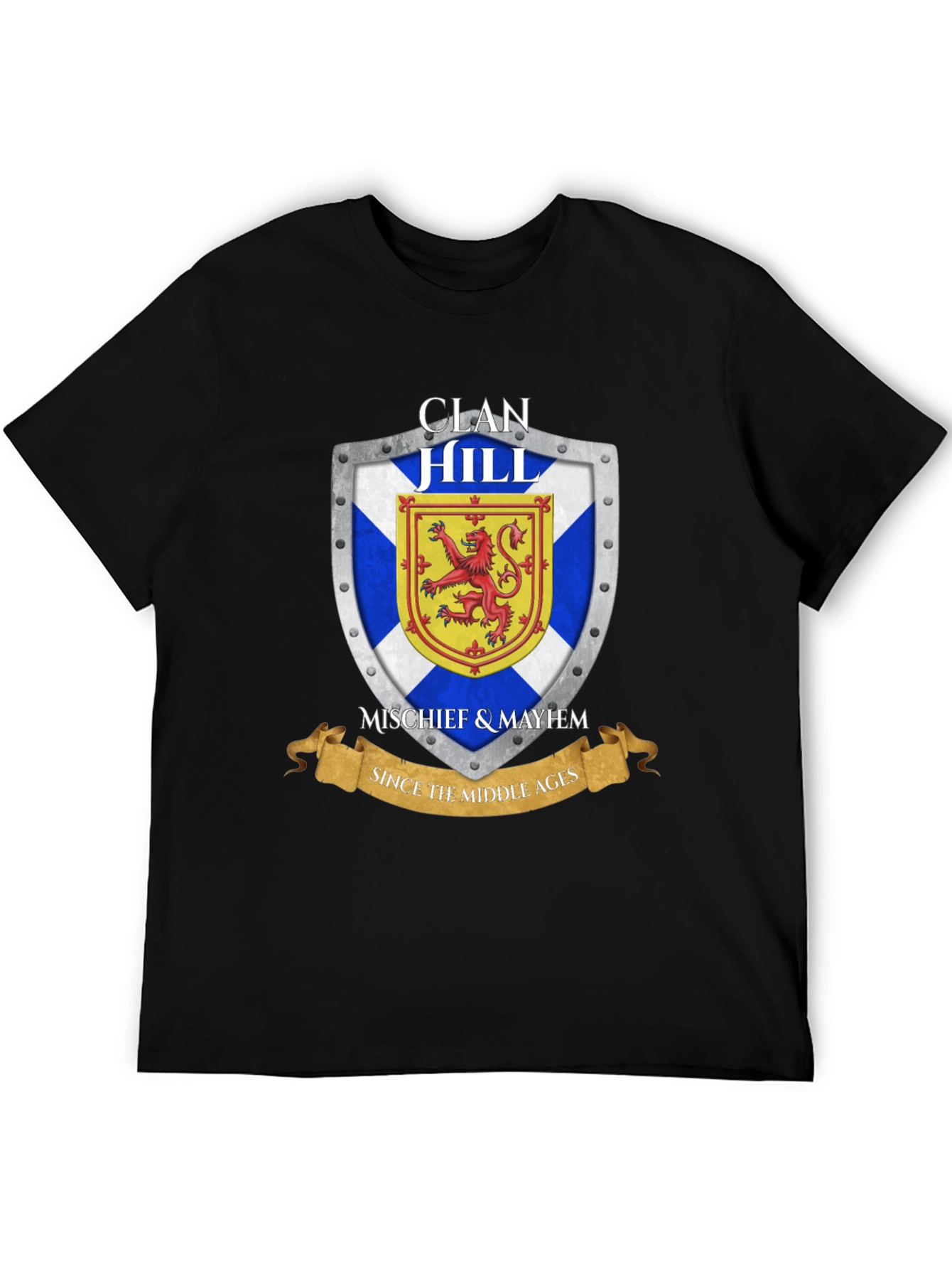 Clan Hill Scottish Shield T-Shirt - Mischief & Mayhem
