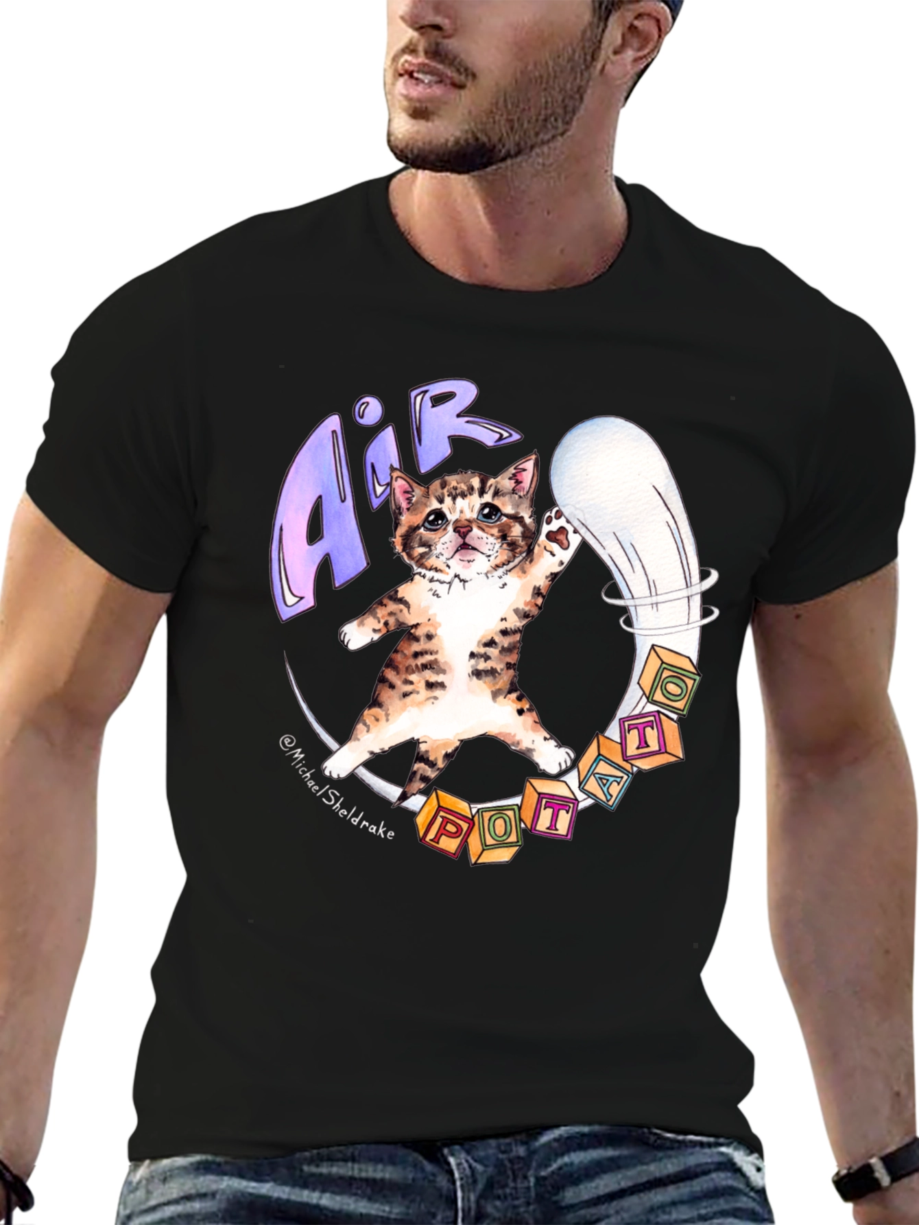 Air Potter Cat Graphic T-Shirt