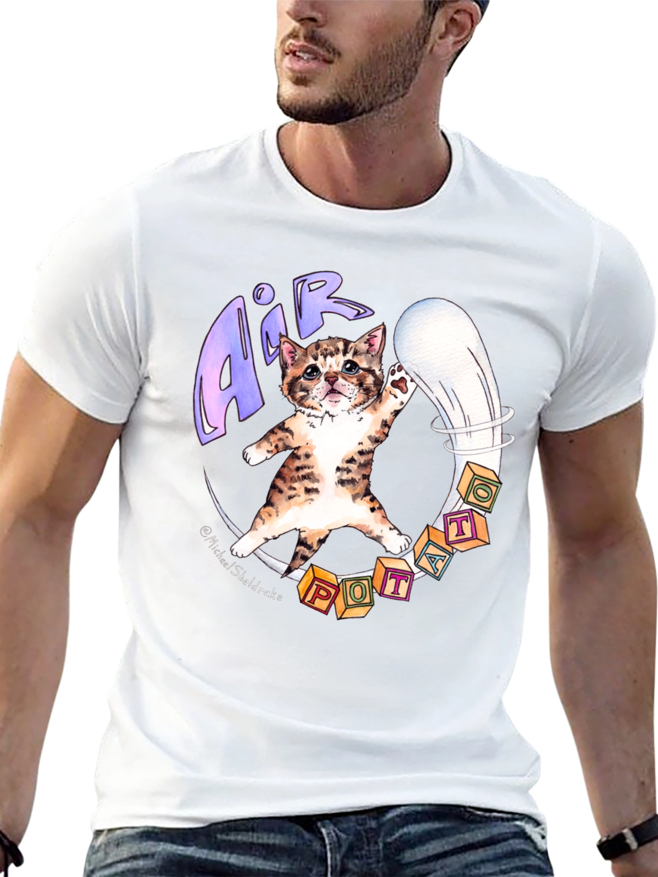 Air Potter Cat Graphic T-Shirt