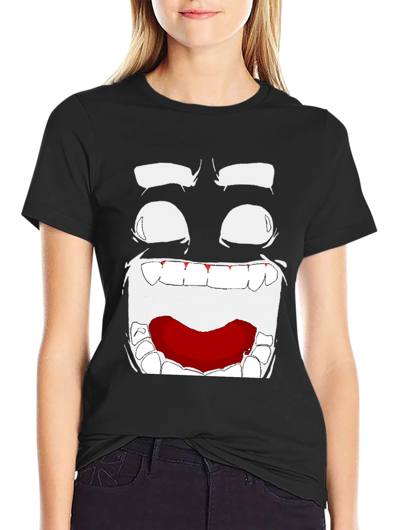 Abstract Face Graphic T-Shirt