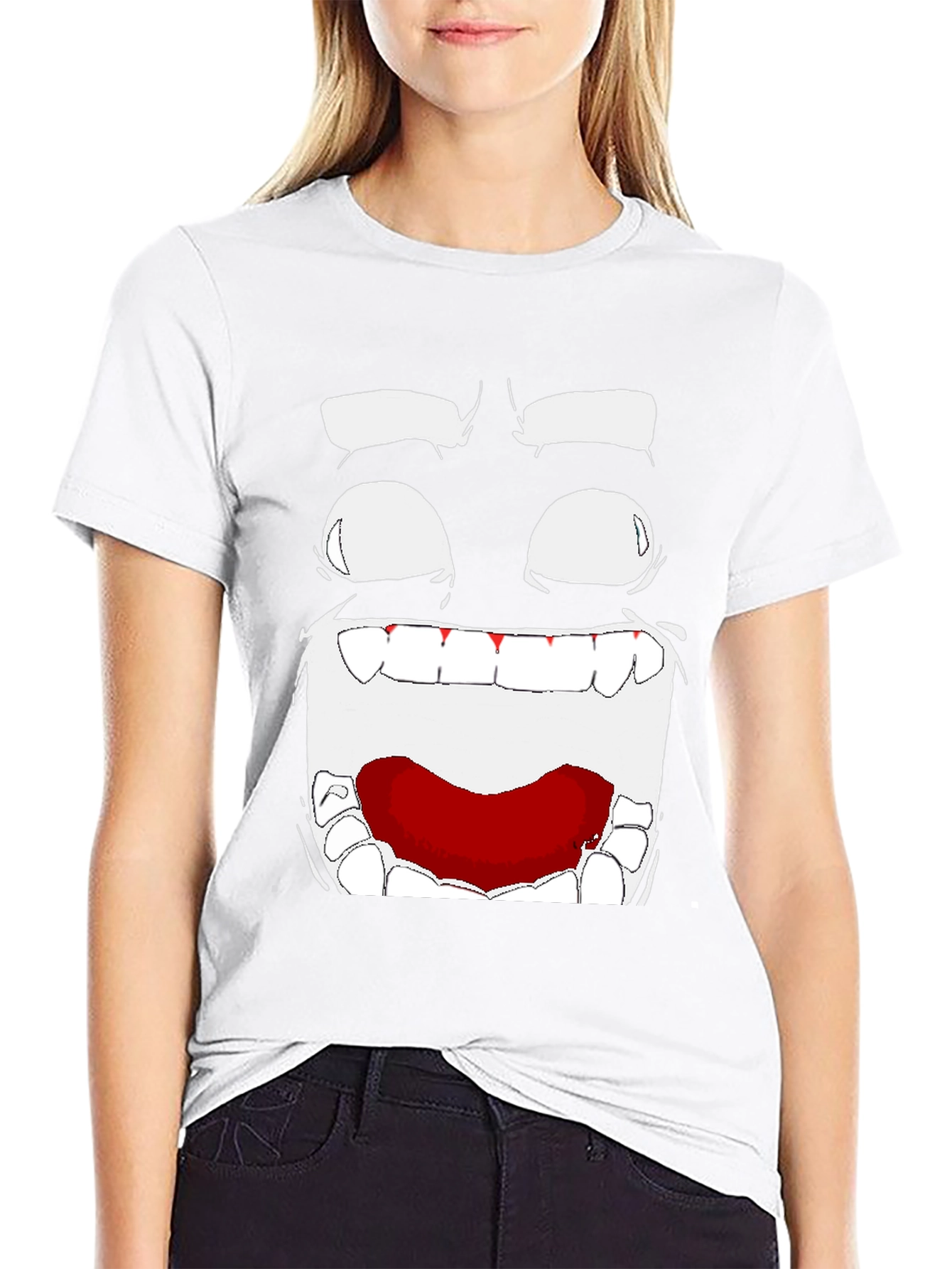 Abstract Face Graphic T-Shirt