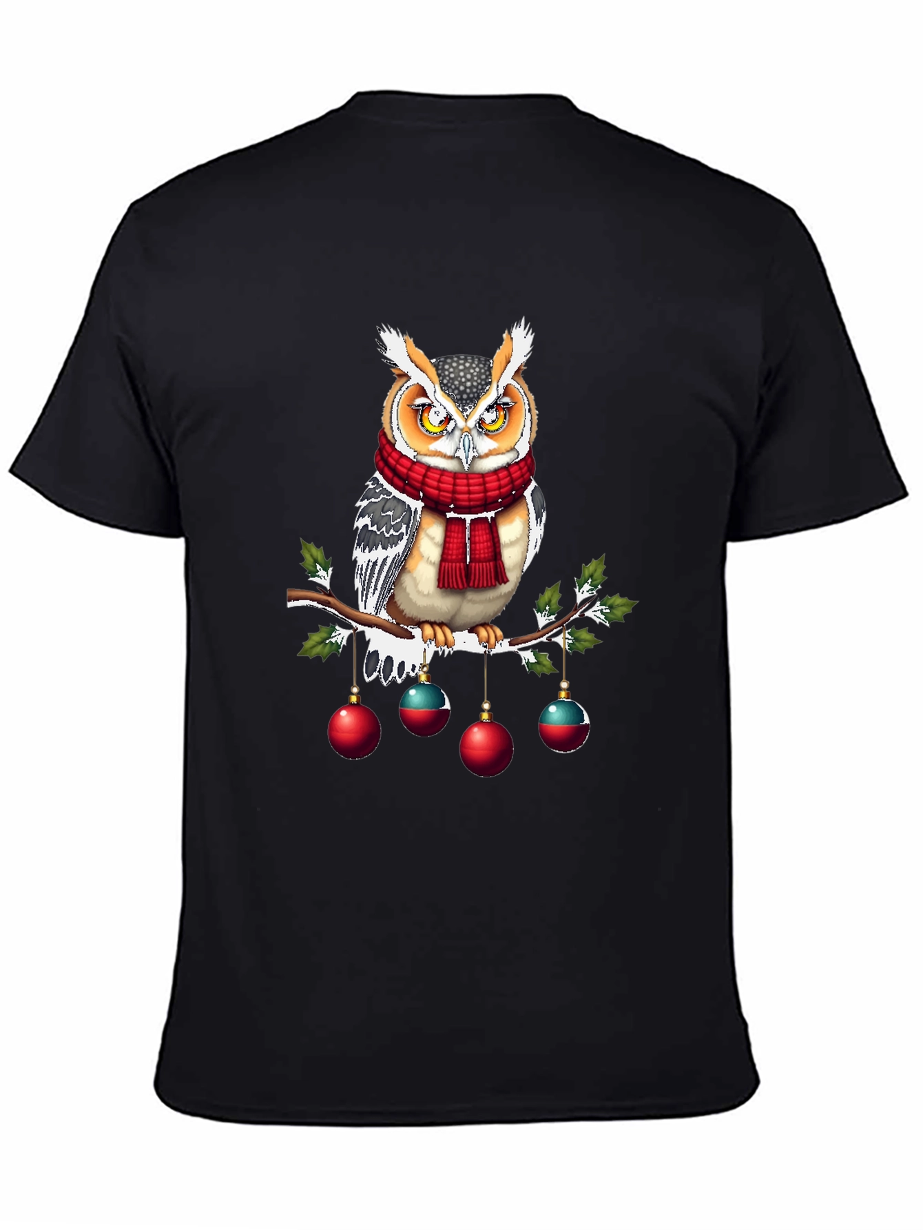 Festive Owl T-Shirt: Holiday Cheer