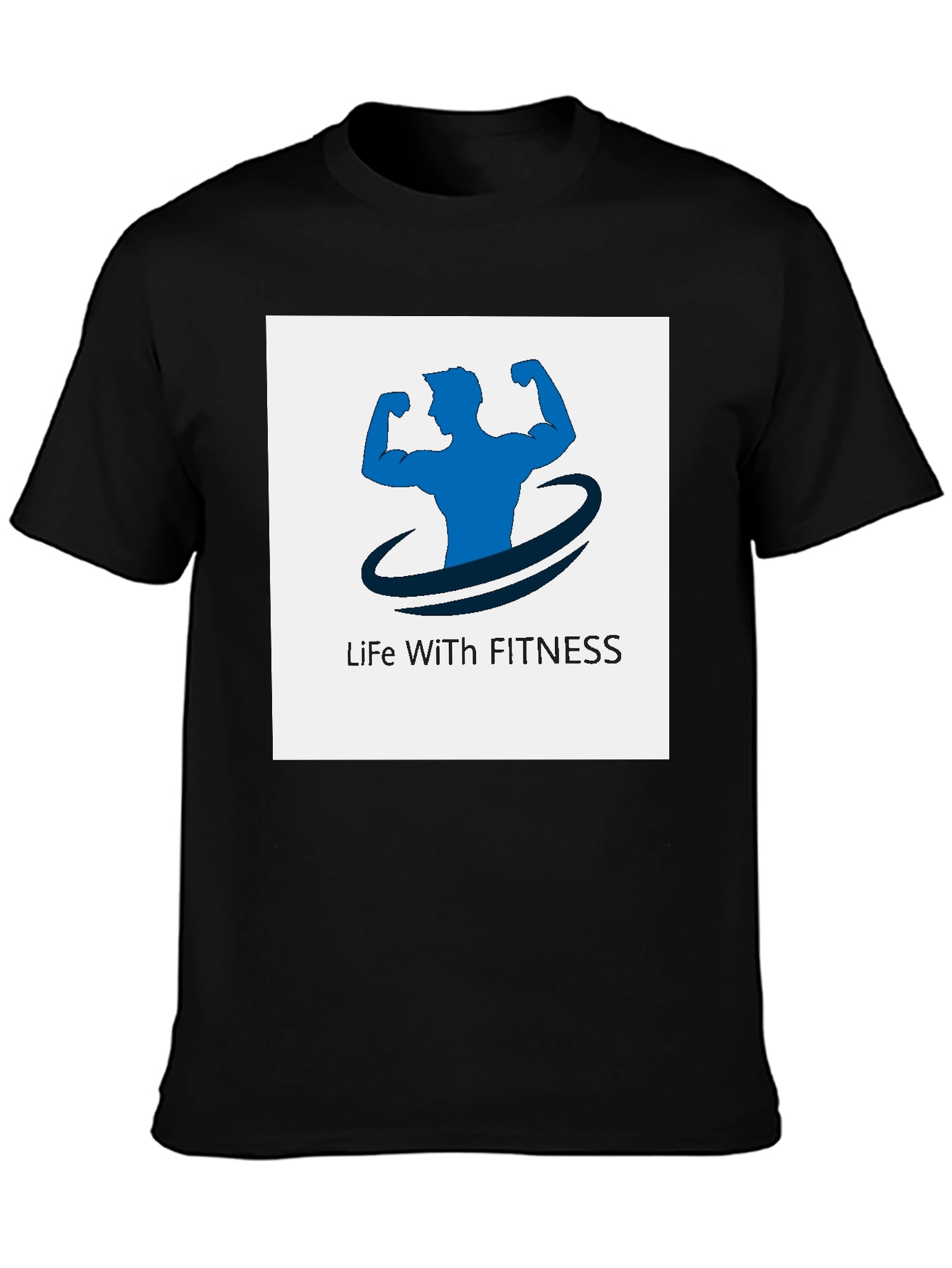 Life With Fitness Black T-Shirt