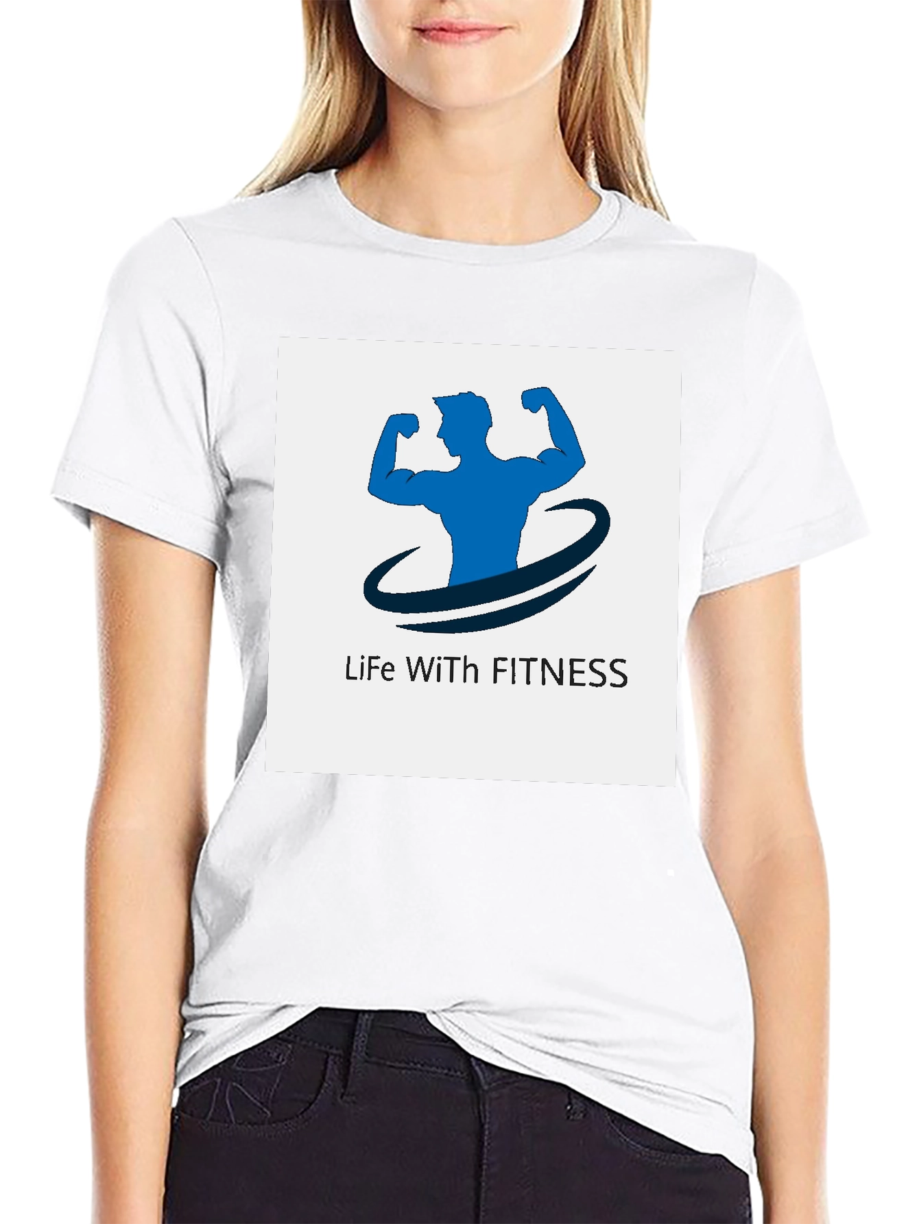 Life With Fitness Black T-Shirt