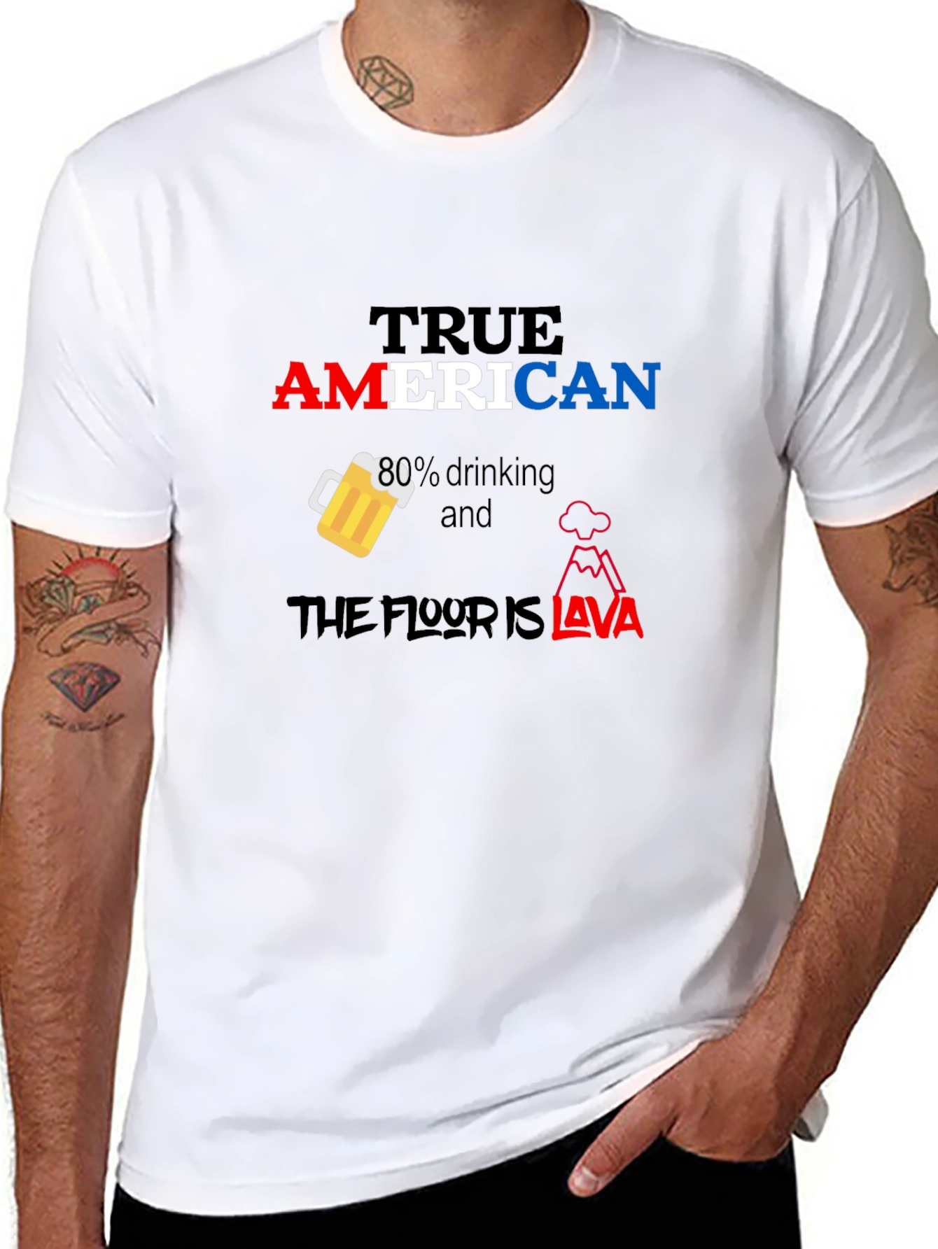 True American Drinking Lava Funny T-Shirt