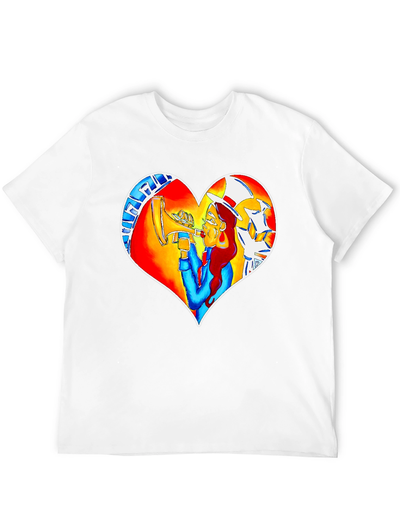 Heart Design Graphic Print Tee