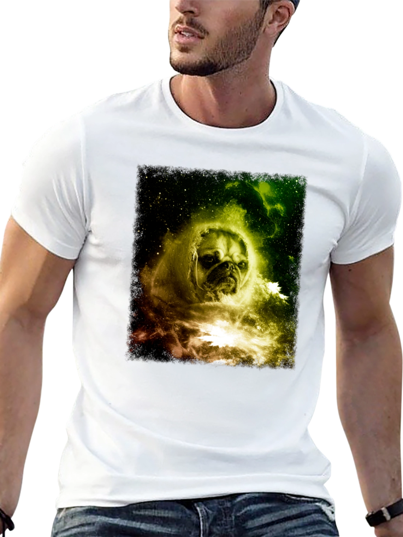 Pug in Space Graphic T-Shirt - Stylish & Unique