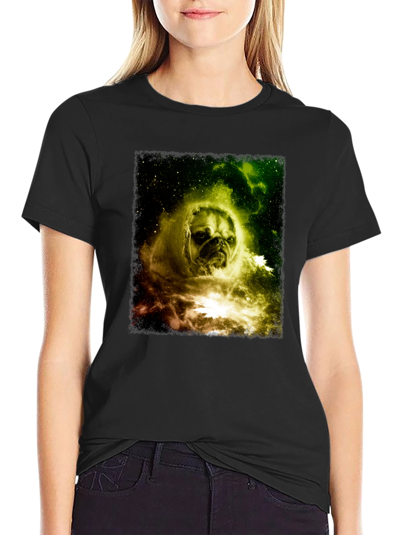 Pug in Space Graphic T-Shirt - Stylish & Unique