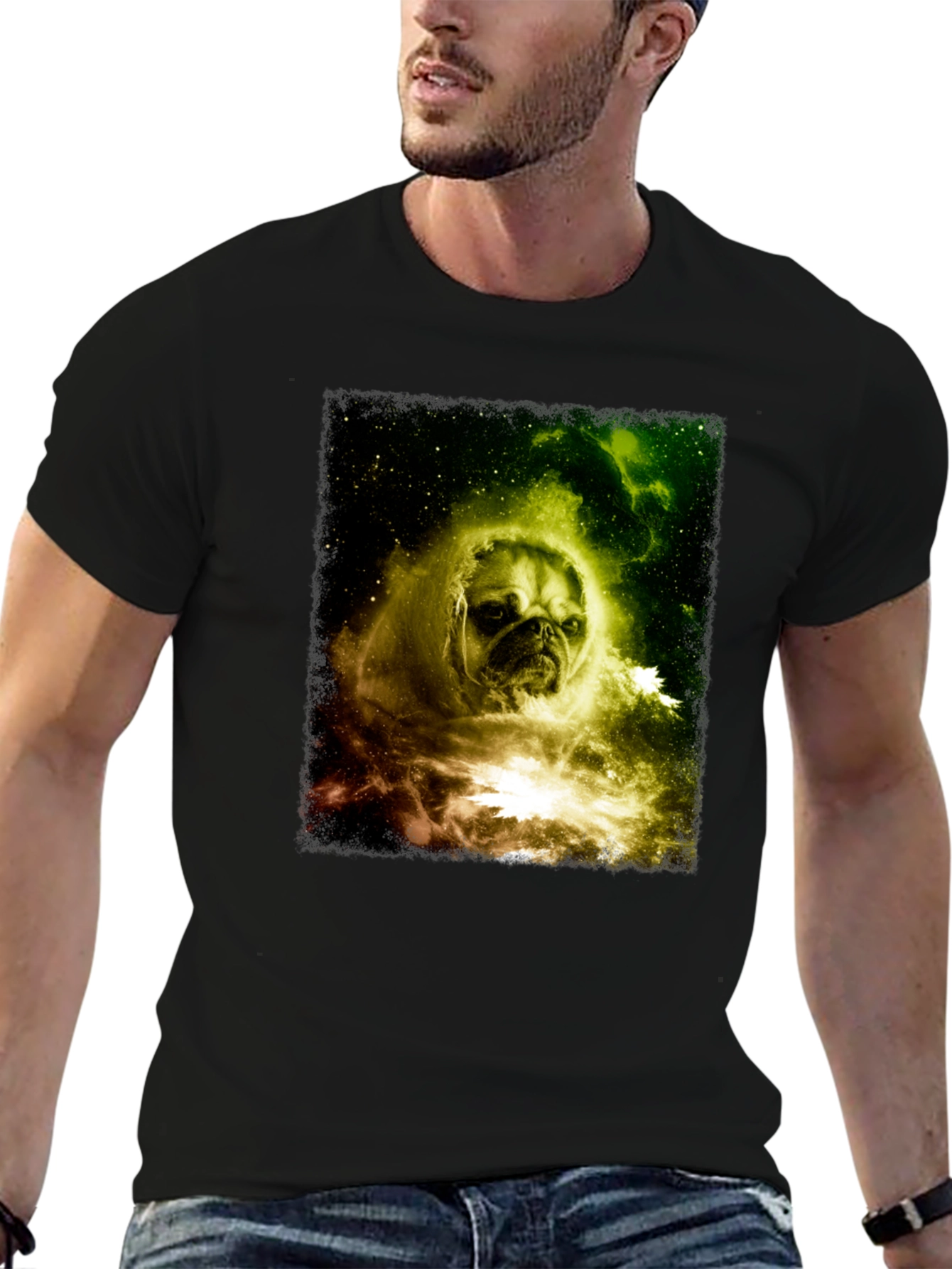 Pug in Space Graphic T-Shirt - Stylish & Unique