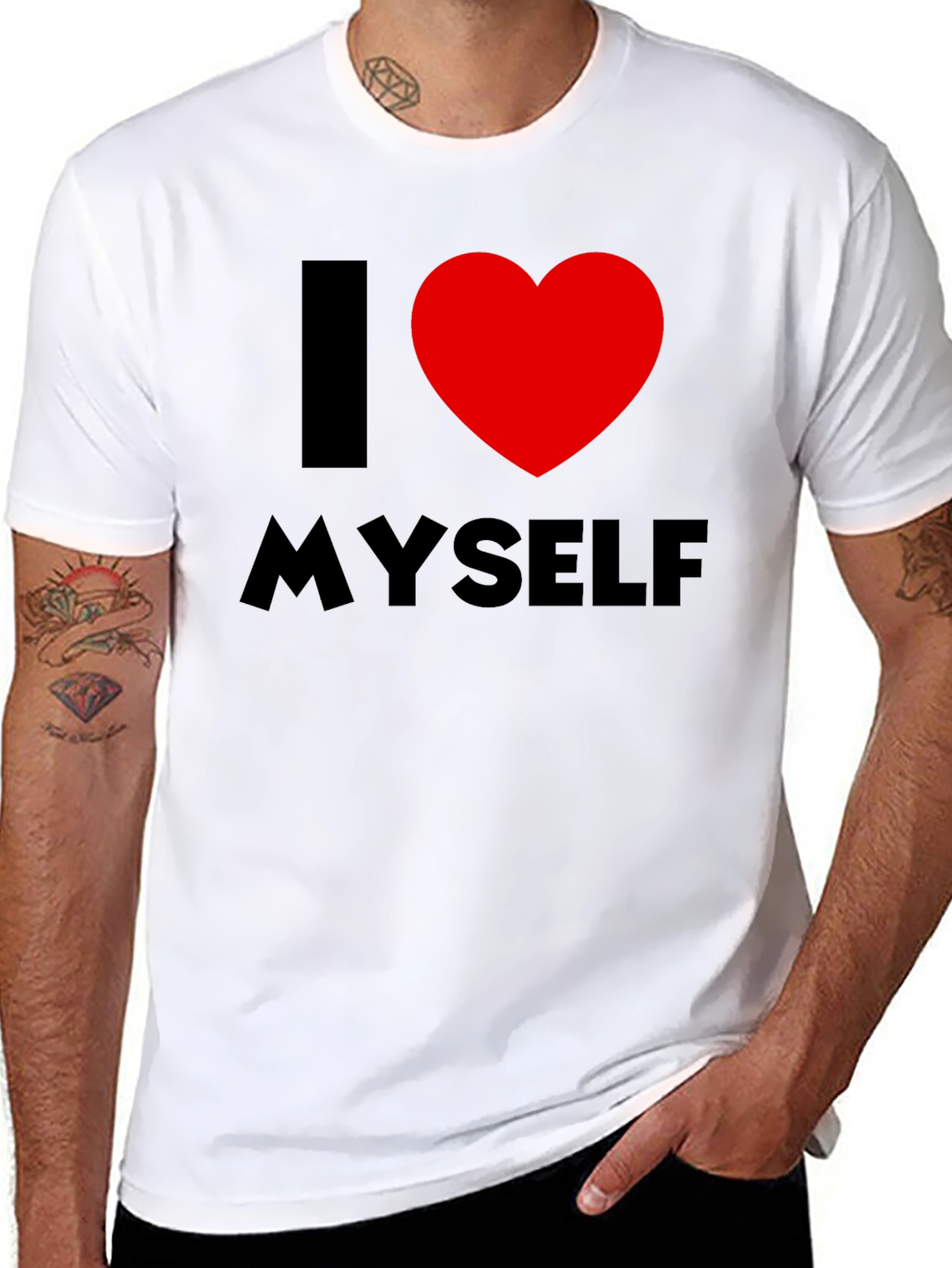I Heart Myself Black T-Shirt