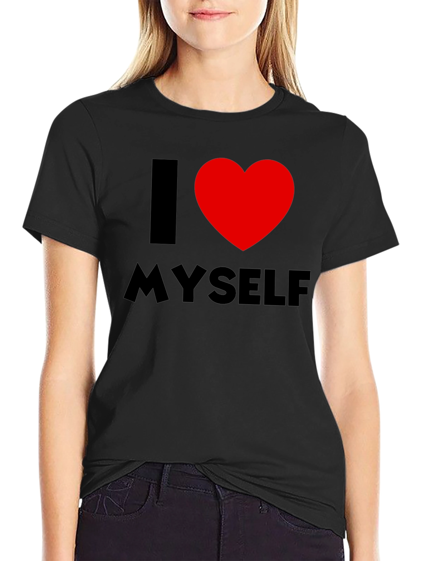 I Heart Myself Black T-Shirt