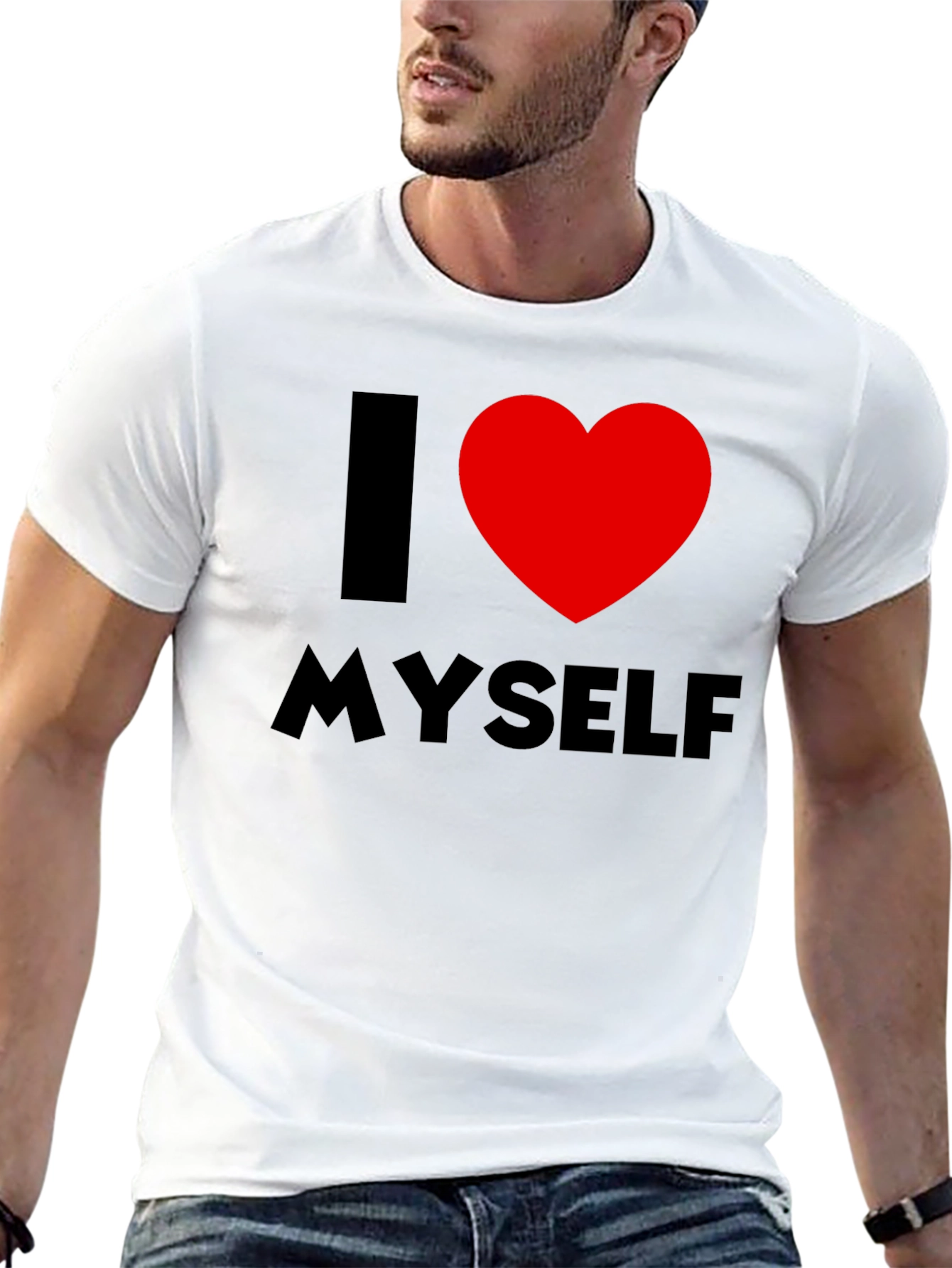 I Heart Myself Black T-Shirt