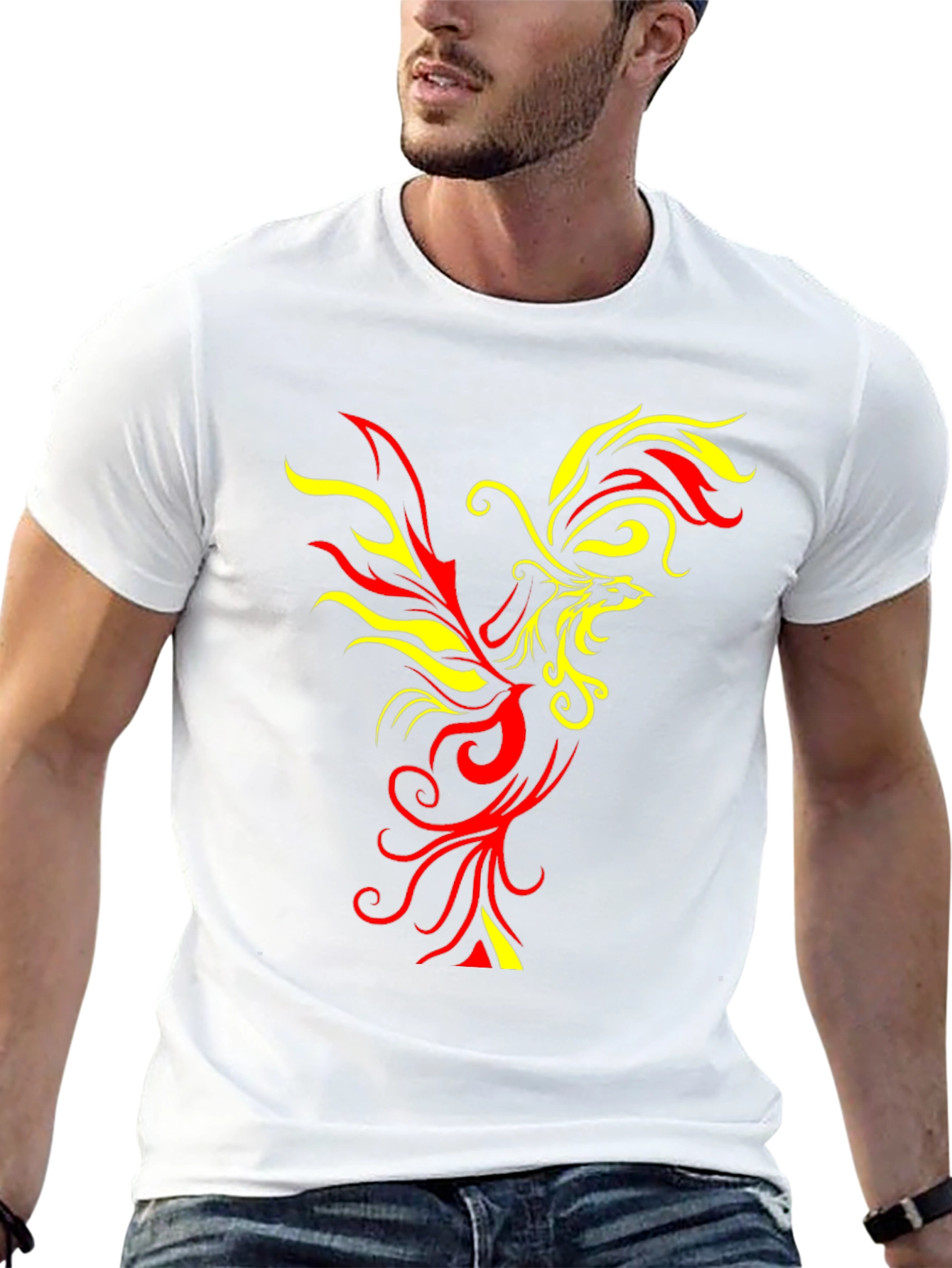 Fiery Phoenix Graphic T-Shirt - Bold & Unique Design