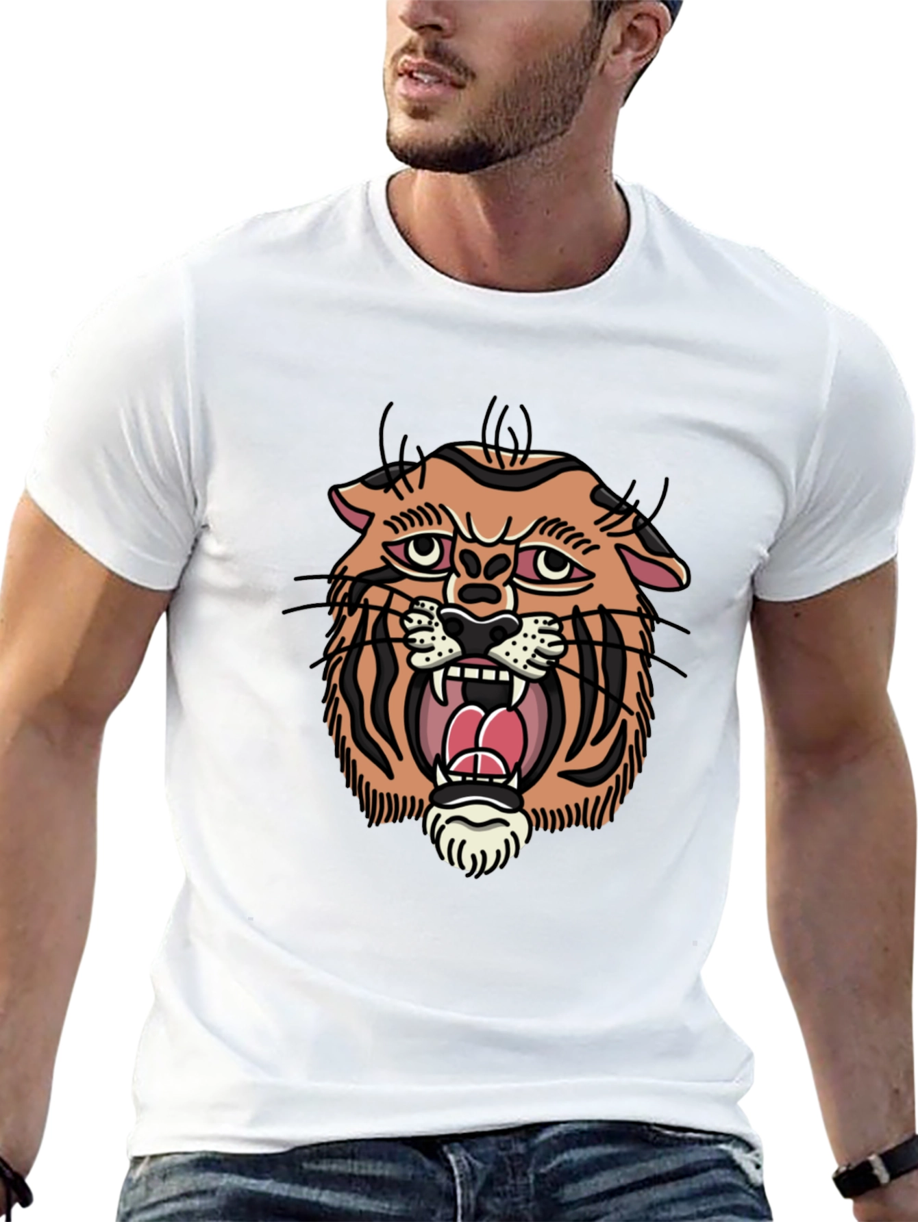 Tiger Graphic Print T-Shirt