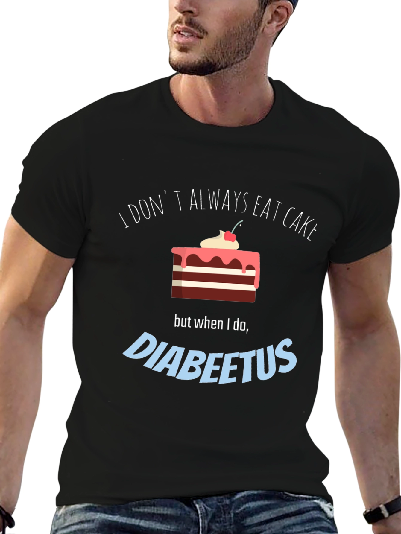 Funny Diabeetus Cake Graphic T-Shirt