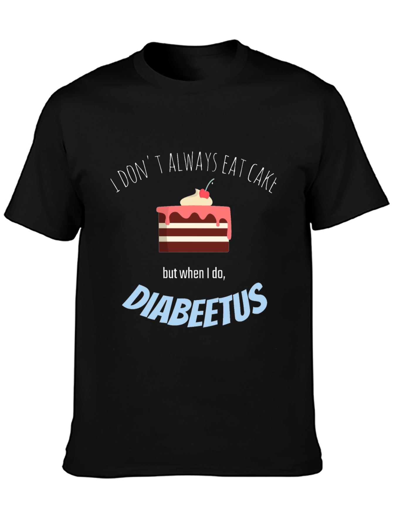 Funny Diabeetus Cake Graphic T-Shirt