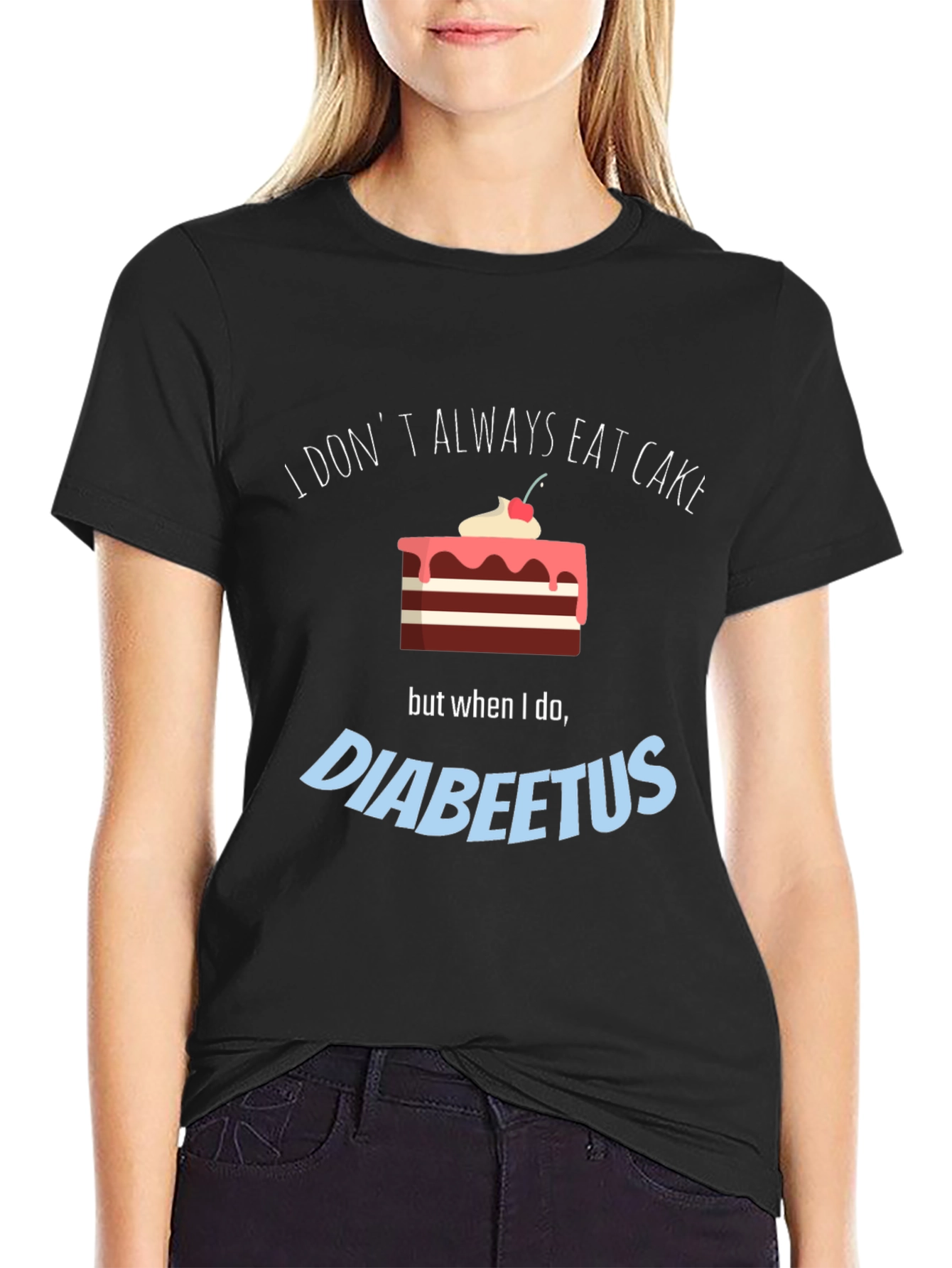 Funny Diabeetus Cake Graphic T-Shirt