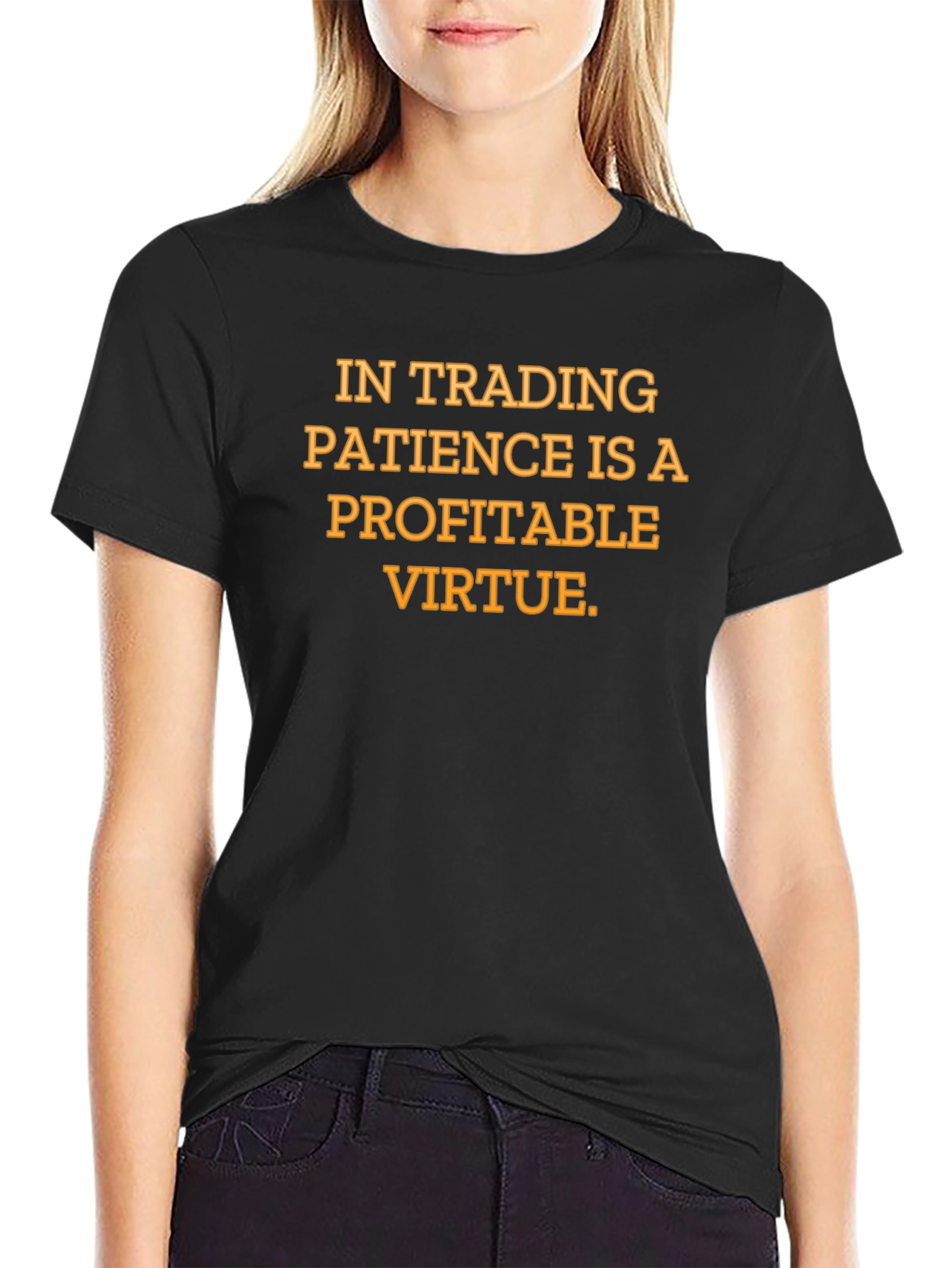 Trading Patience Graphic Tee - Black Cotton